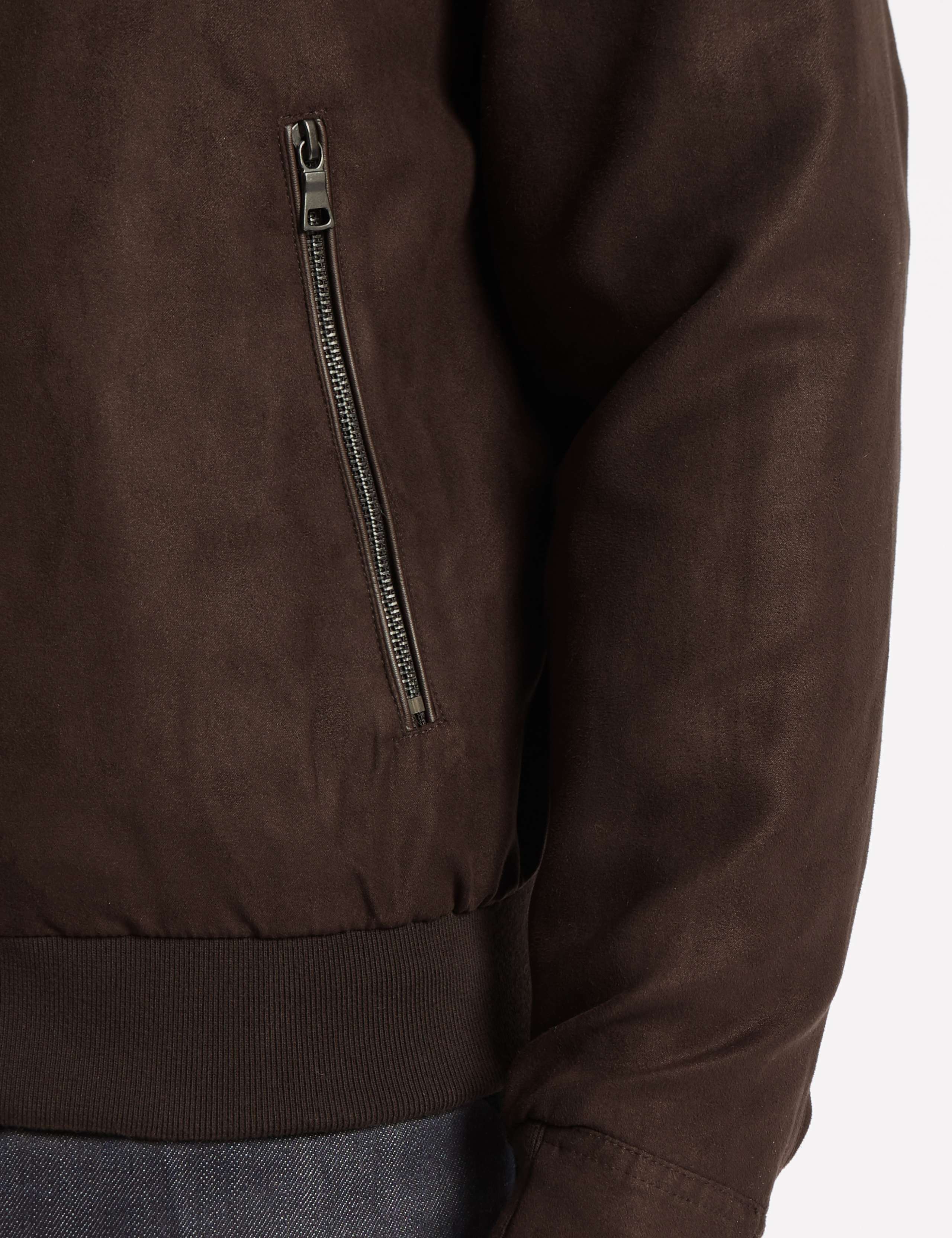 Faux Suede Bomber Jacket 5 of 6