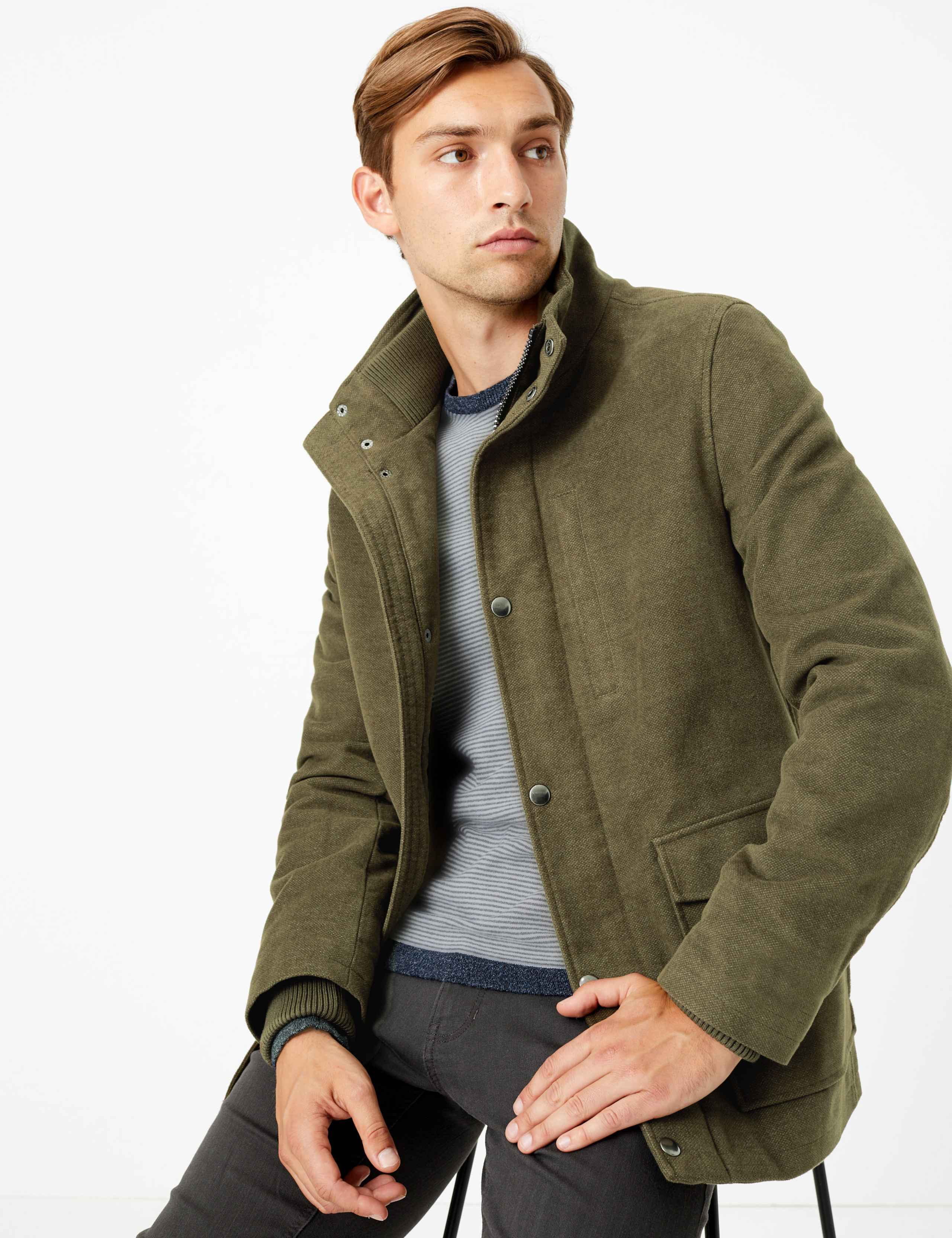 Cotton Rich Italian Moleskin Coat 1 of 7