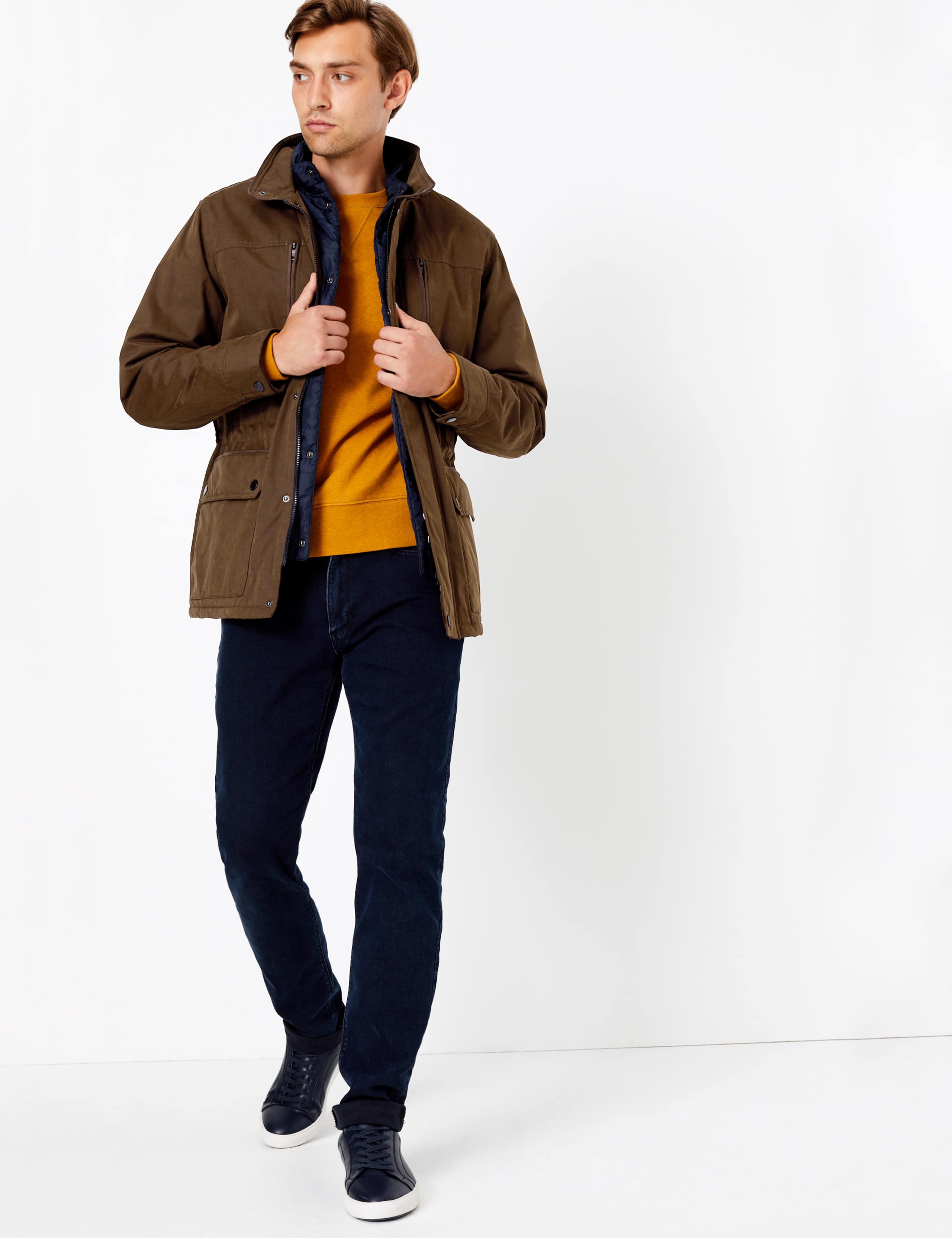 Double Collar Car Coat 1 of 8