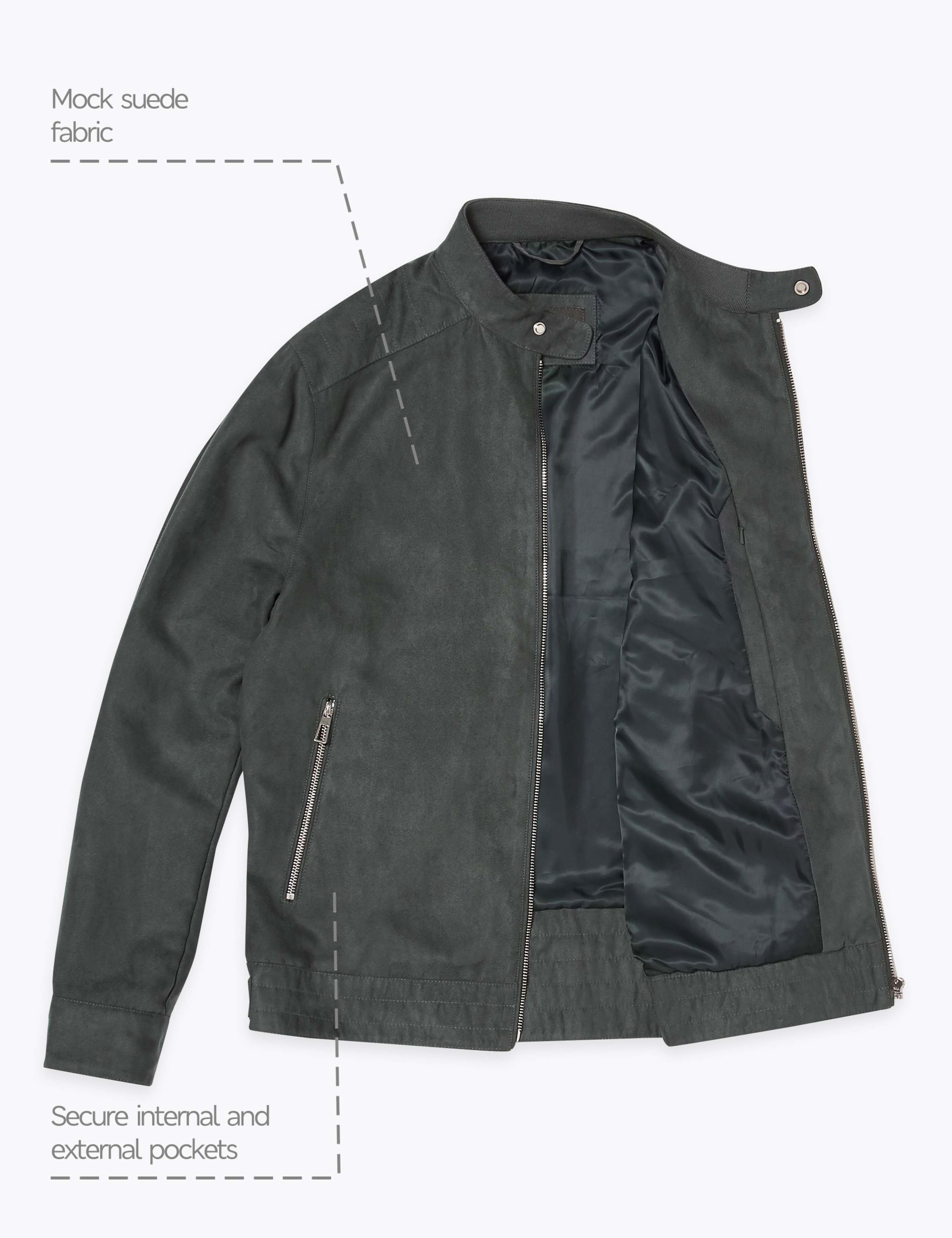 Faux Suede Biker Jacket 9 of 9
