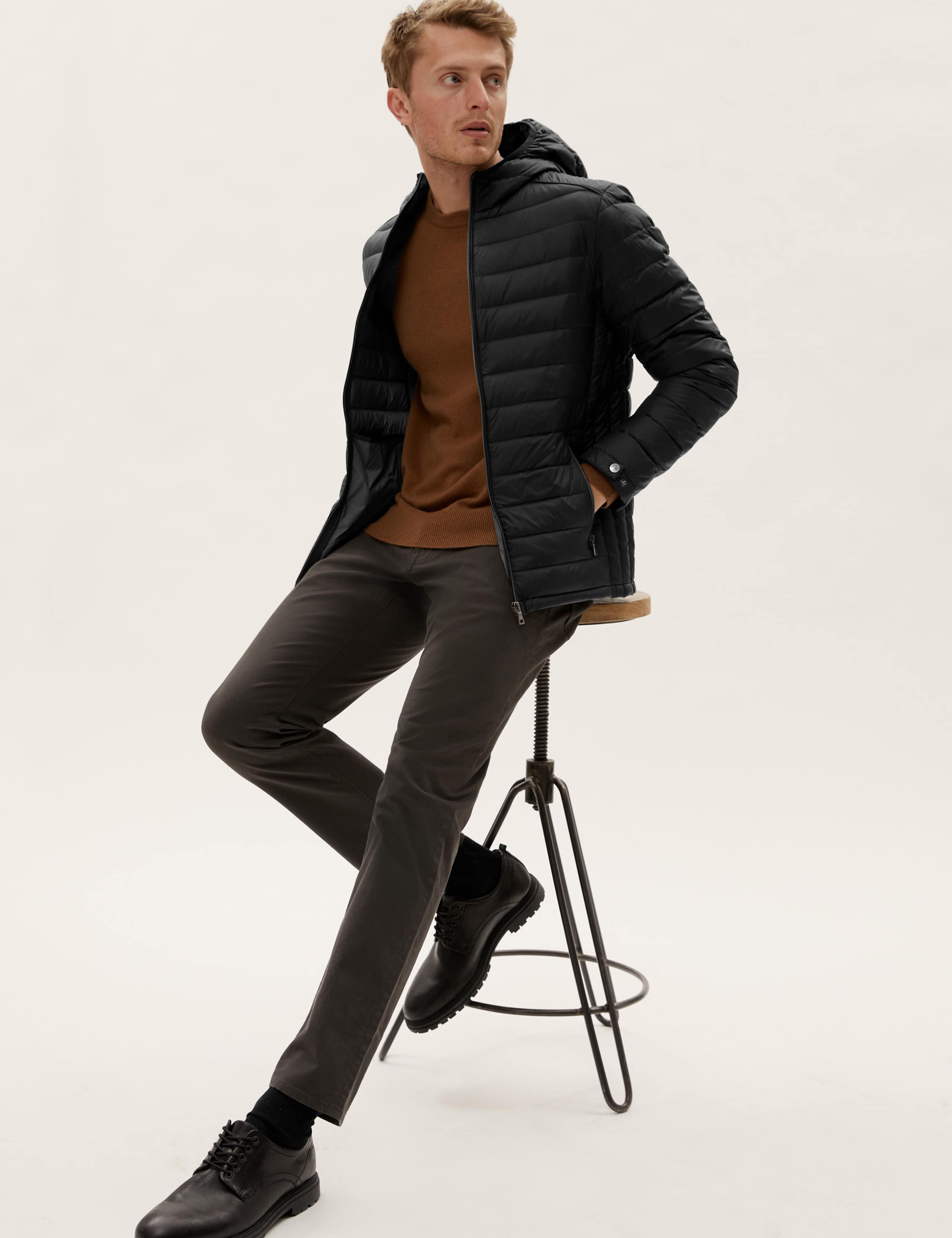 Feather and Down Hooded Jacket 4 of 11