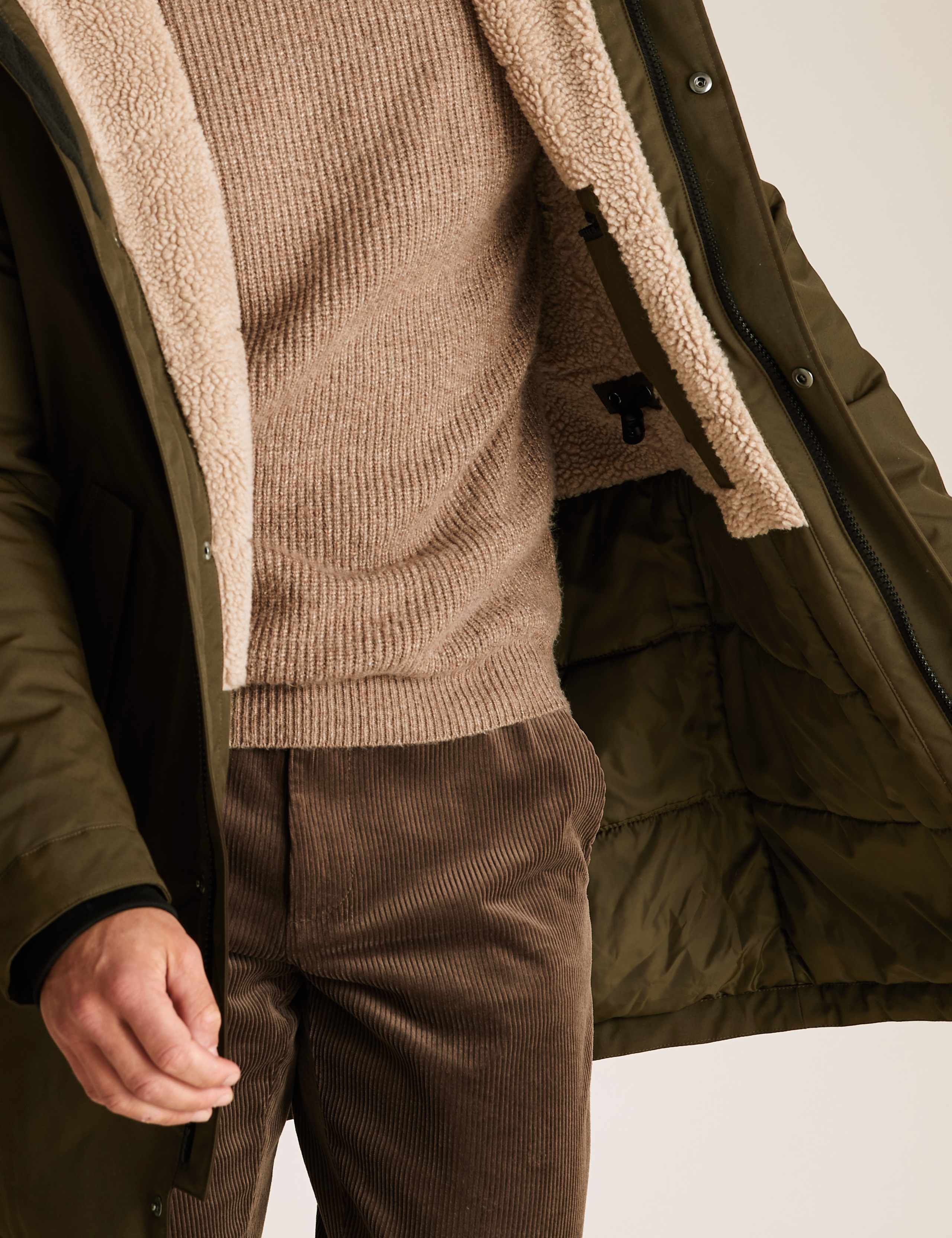 Cotton Borg Lined Parka Jacket 4 of 8