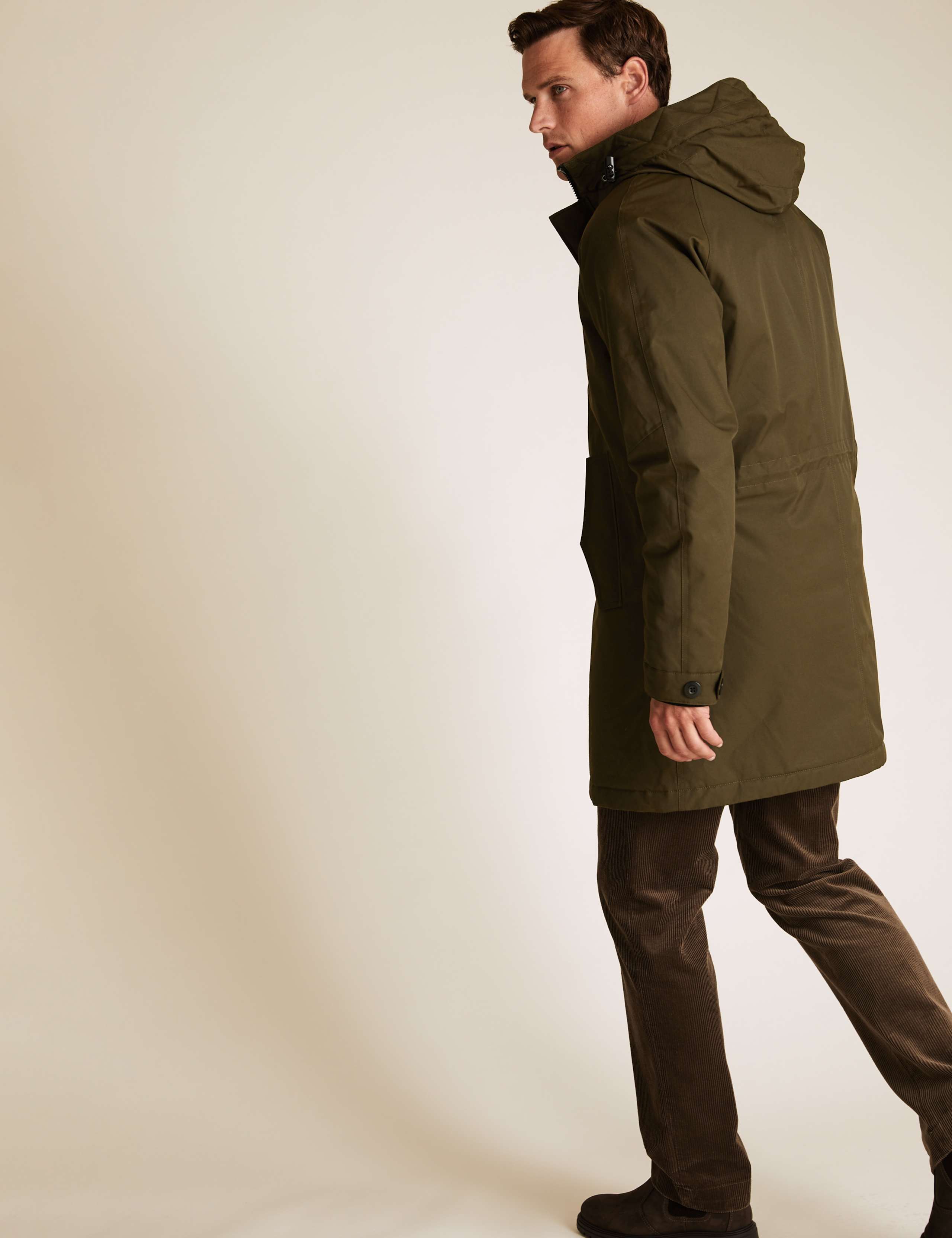 Cotton Borg Lined Parka Jacket 6 of 8