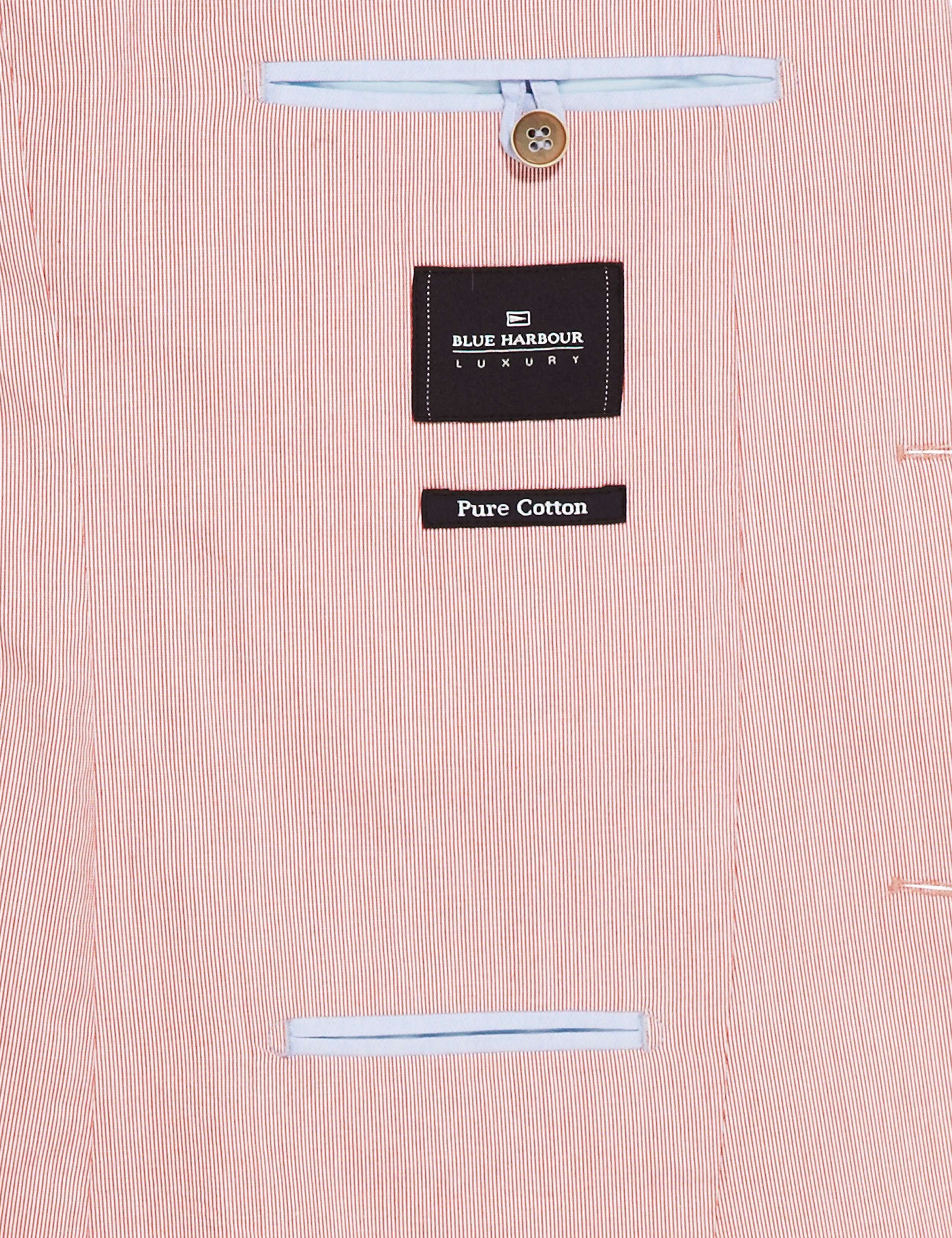 Luxury Pure Cotton Fine Striped Jacket 5 of 6