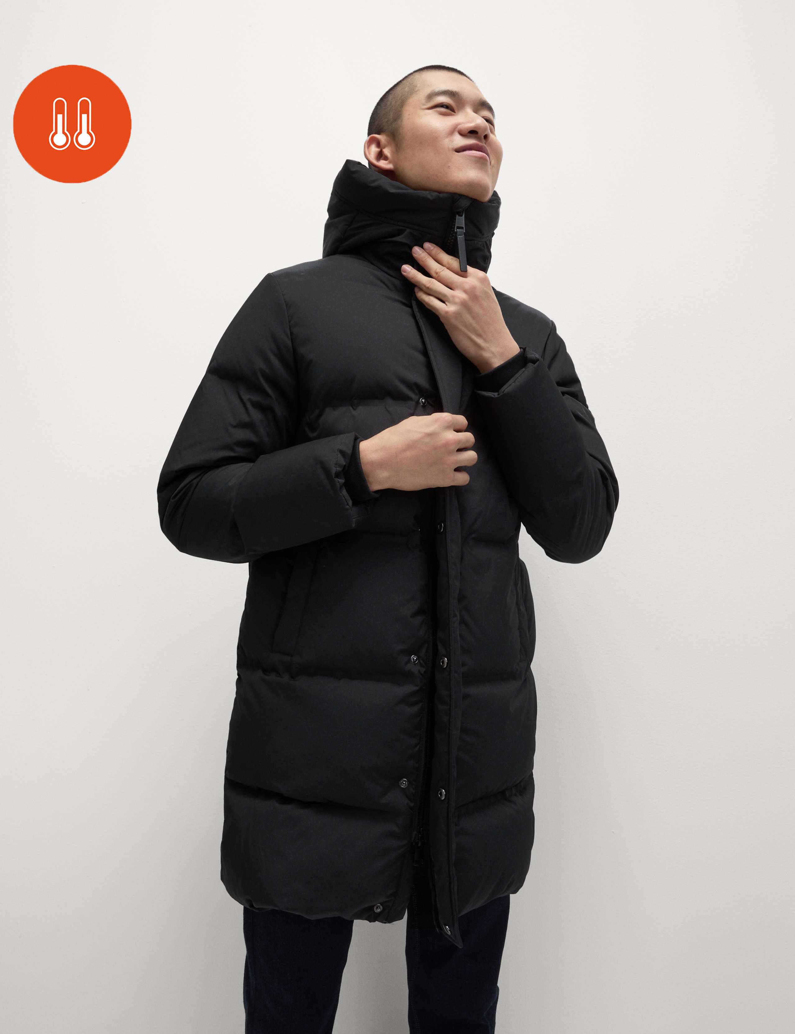 Feather and Down Hooded Puffer Jacket with Stormwear™ 1 of 8