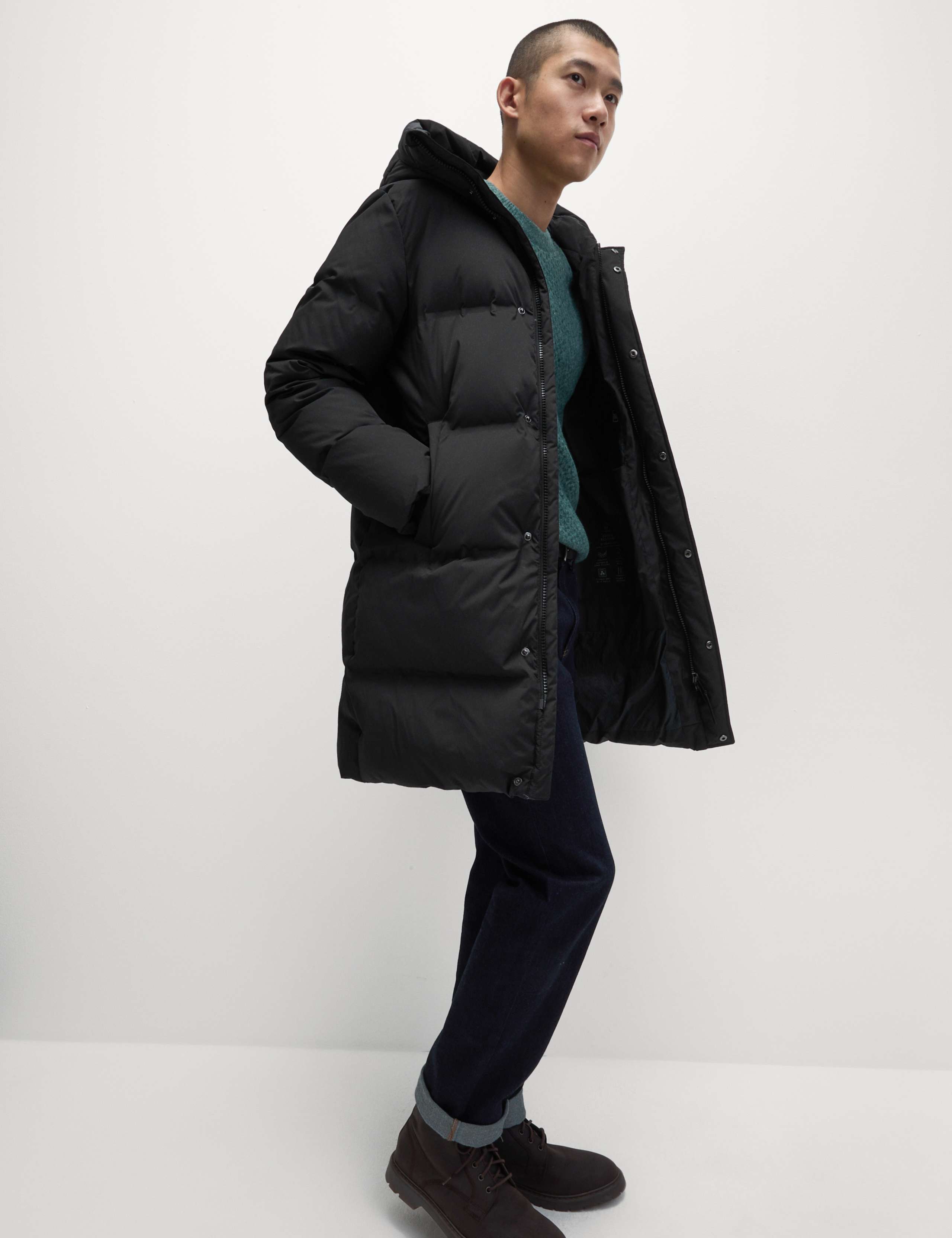 Feather and Down Hooded Puffer Jacket with Stormwear™ 3 of 8