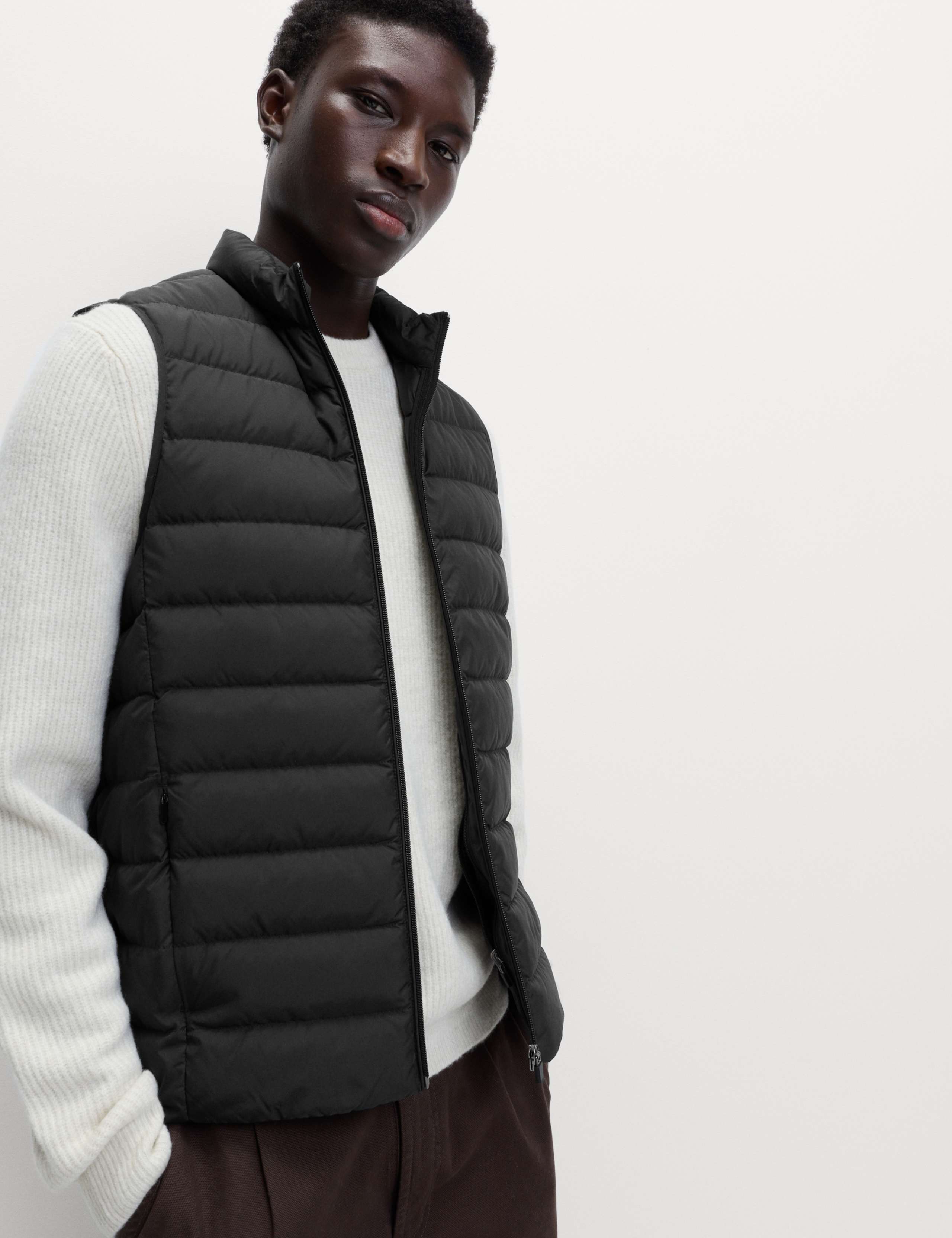 Feather and Down Padded Lightweight Gilet 1 of 8