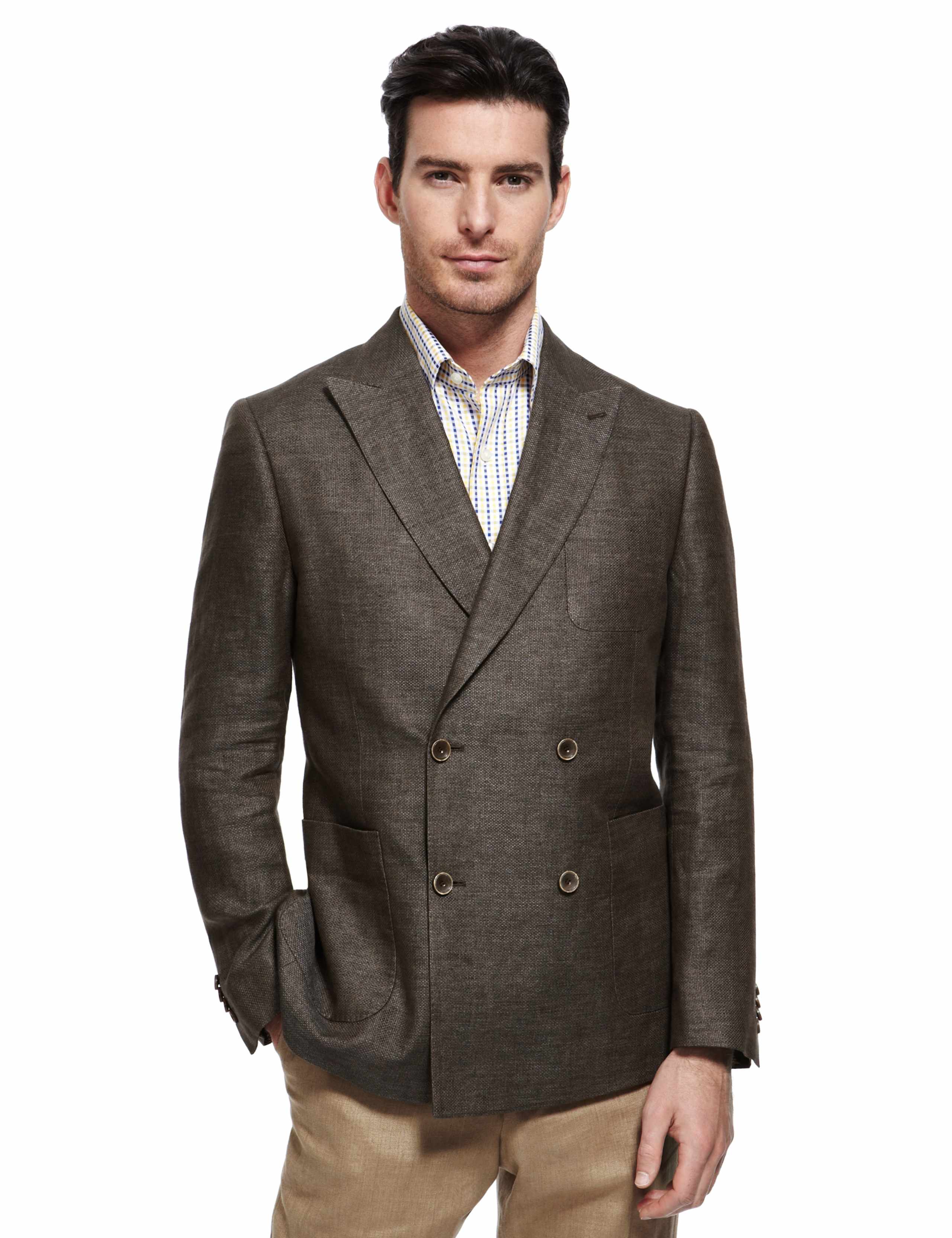 Pure Linen Double Breasted Jacket 1 of 4