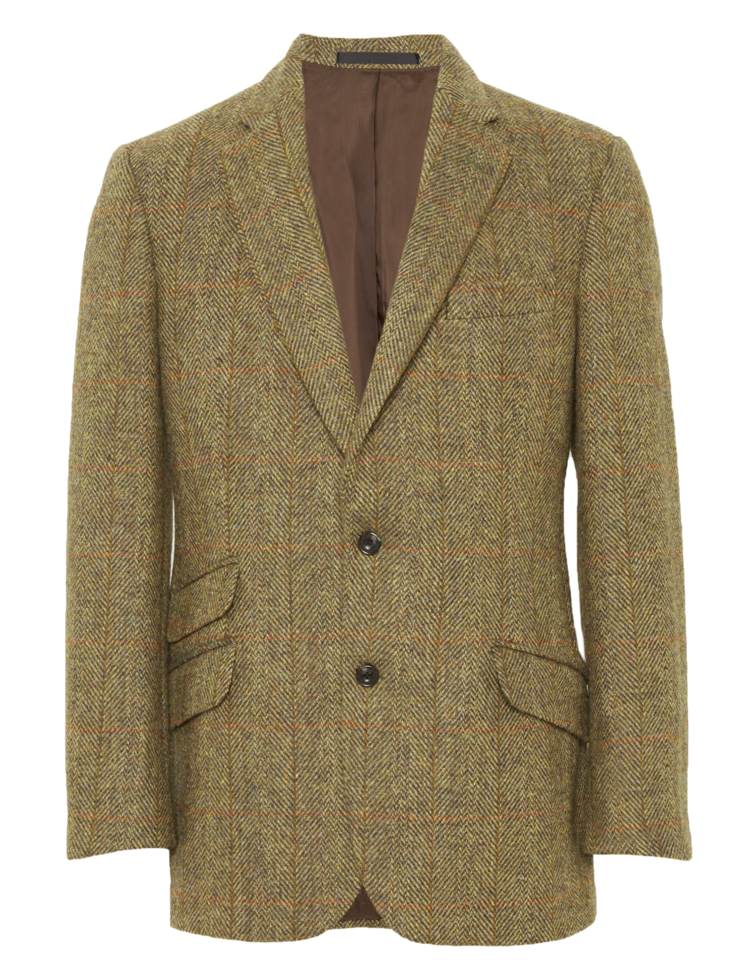 Luxury Pure Wool 2 Button Herringbone Checked Jacket 2 of 8