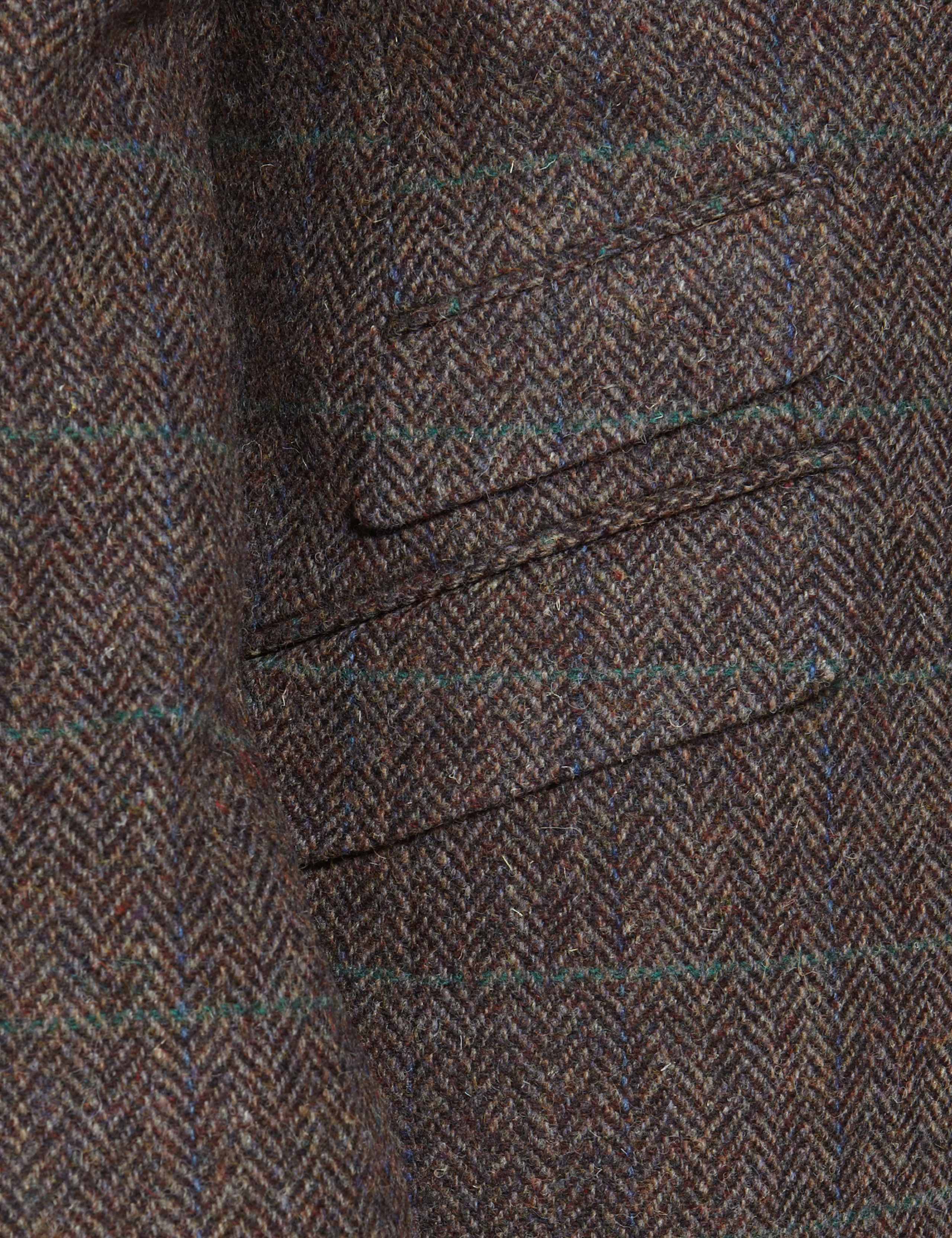 Luxury Pure Wool Harris Tweed Checked Jacket 5 of 8