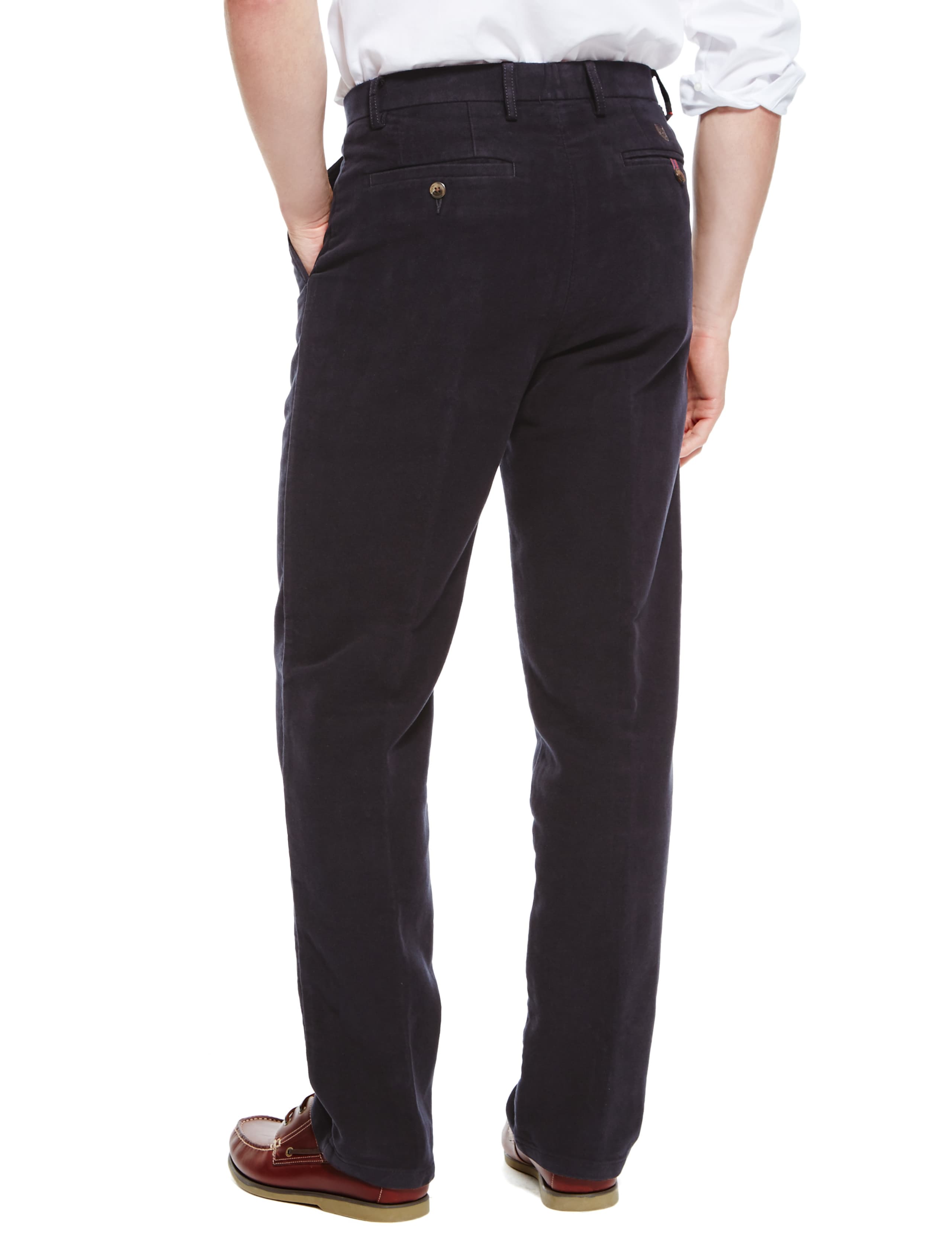 Pure Cotton Italian Moleskin Trousers 3 of 4