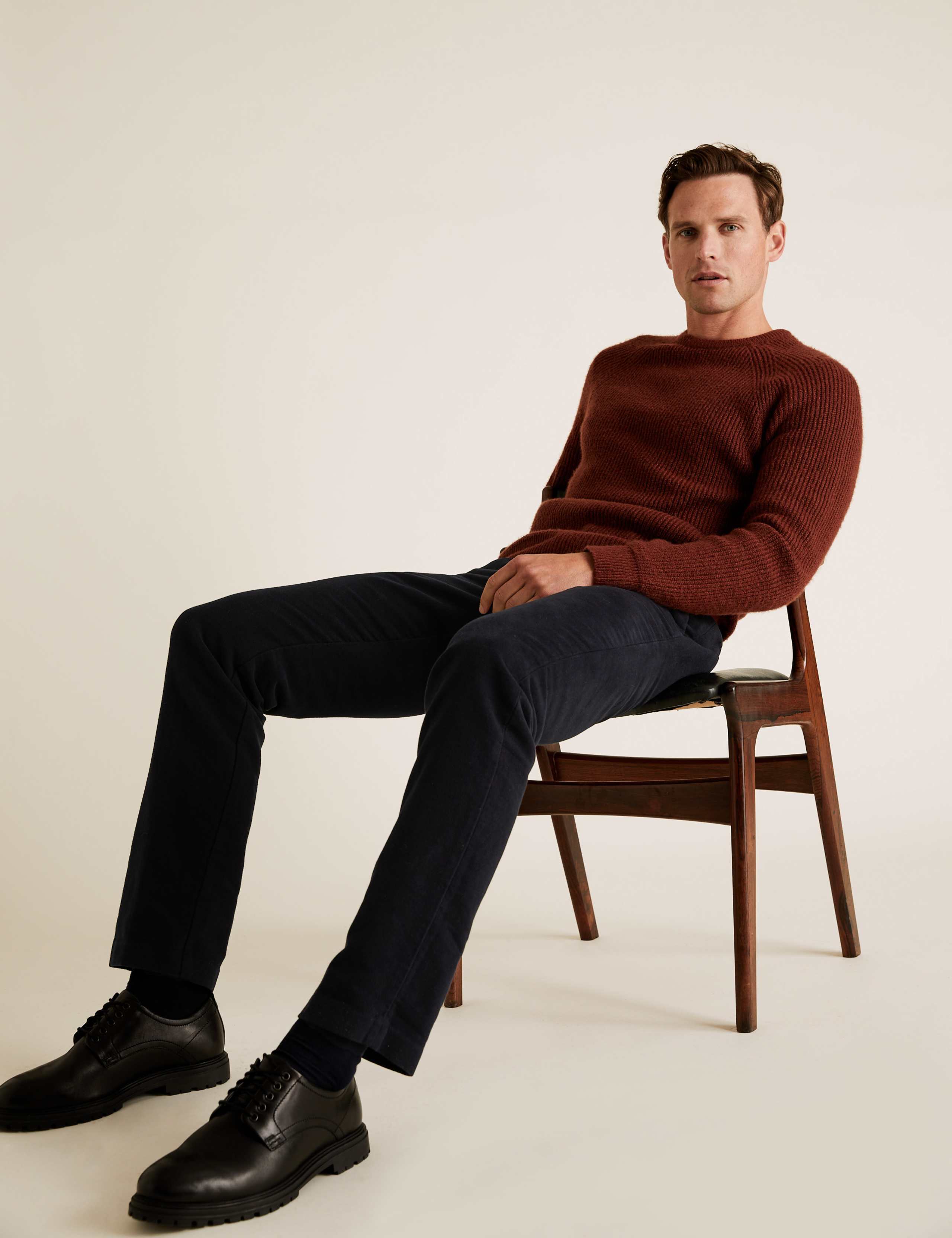 Regular Fit Italian Moleskin Chinos 1 of 4