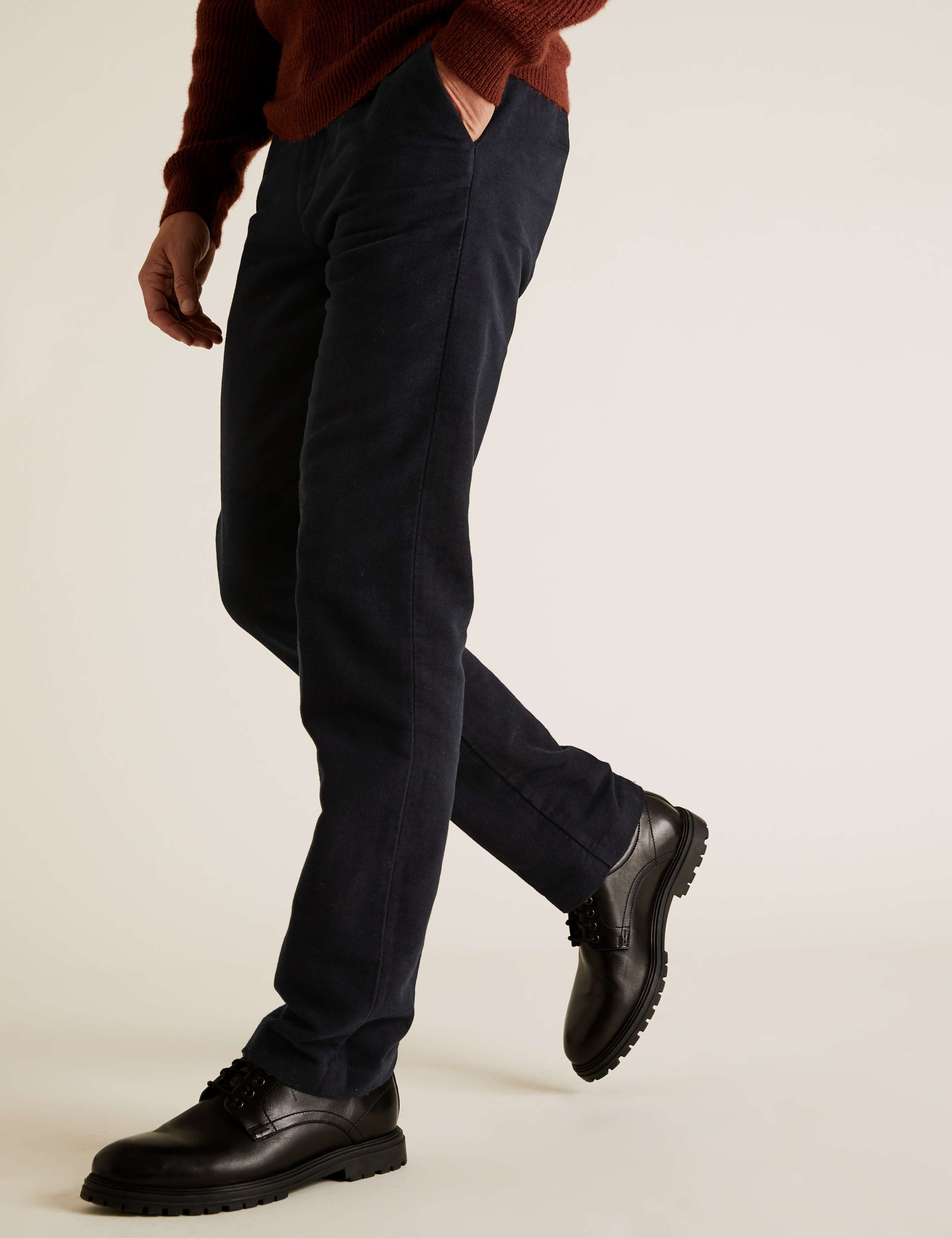 Regular Fit Italian Moleskin Chinos 3 of 4