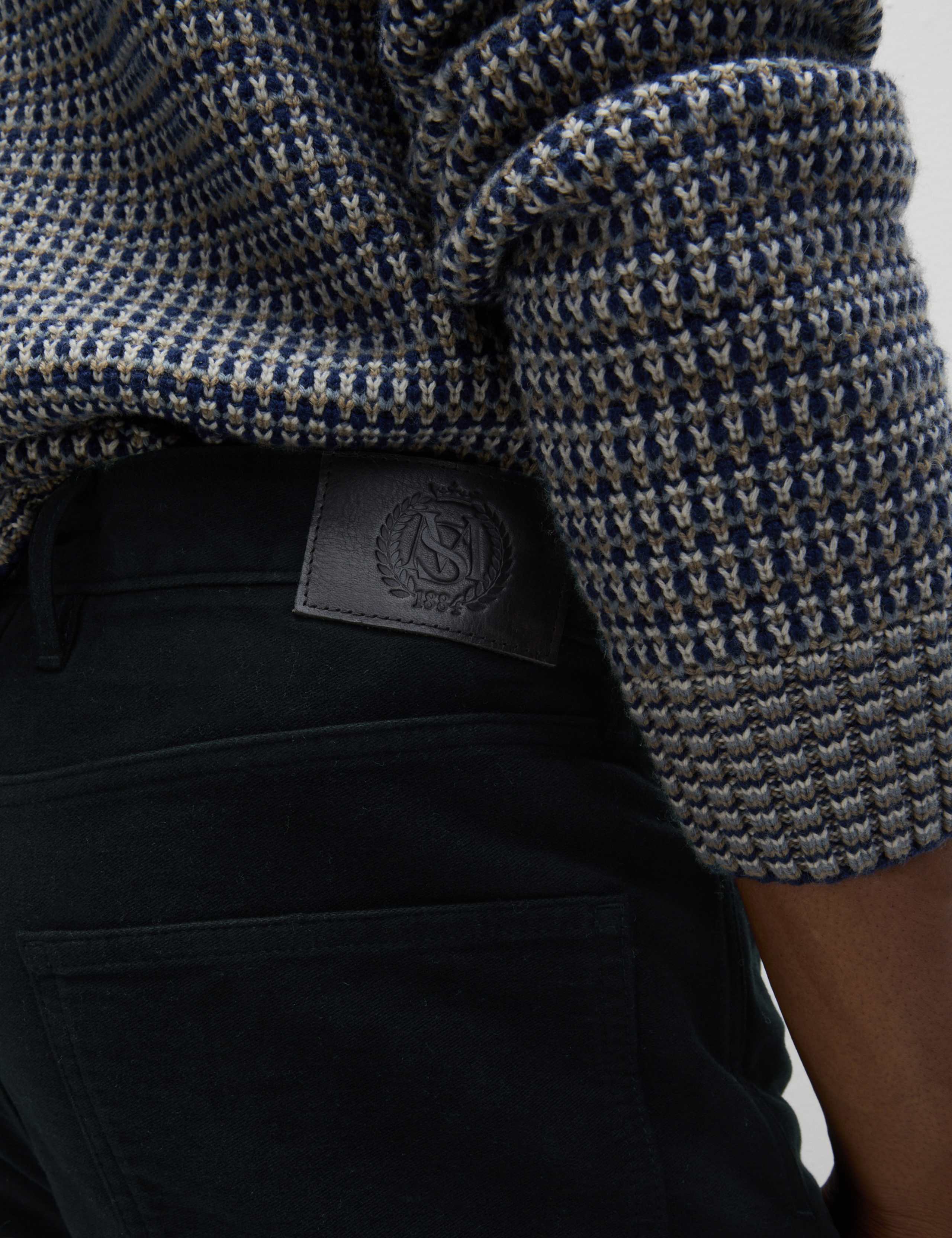 Straight Fit Italian Moleskin 5 Pocket Trousers 3 of 6