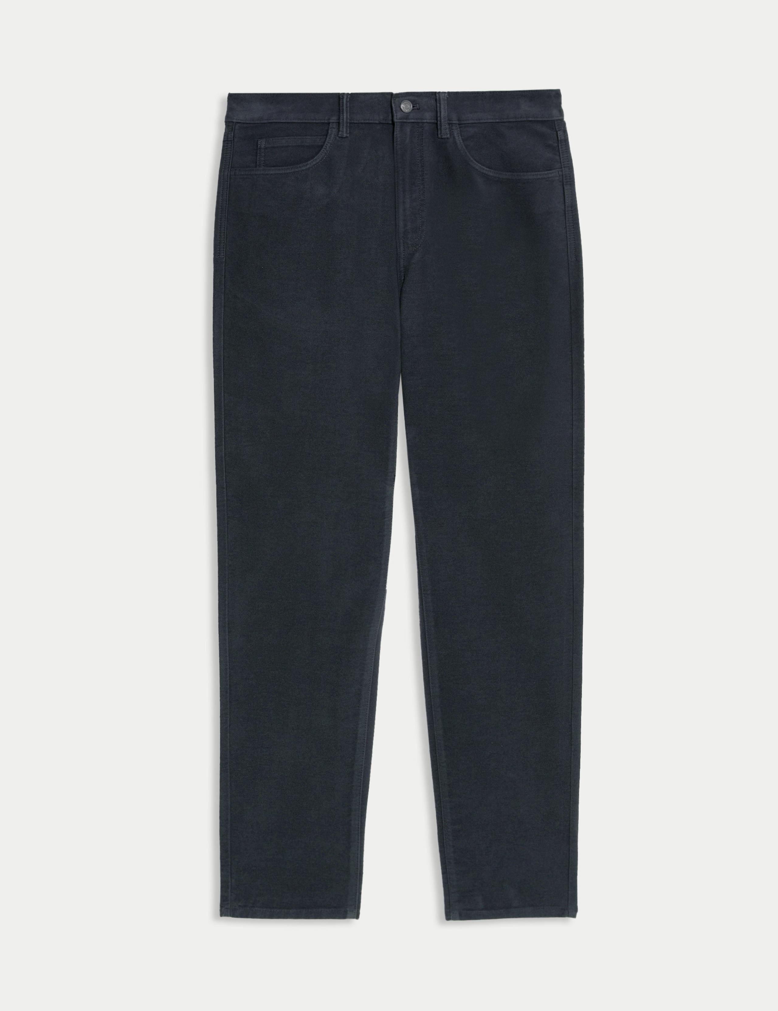 Regular Fit Italian Moleskin 5 Pocket Trousers 2 of 6