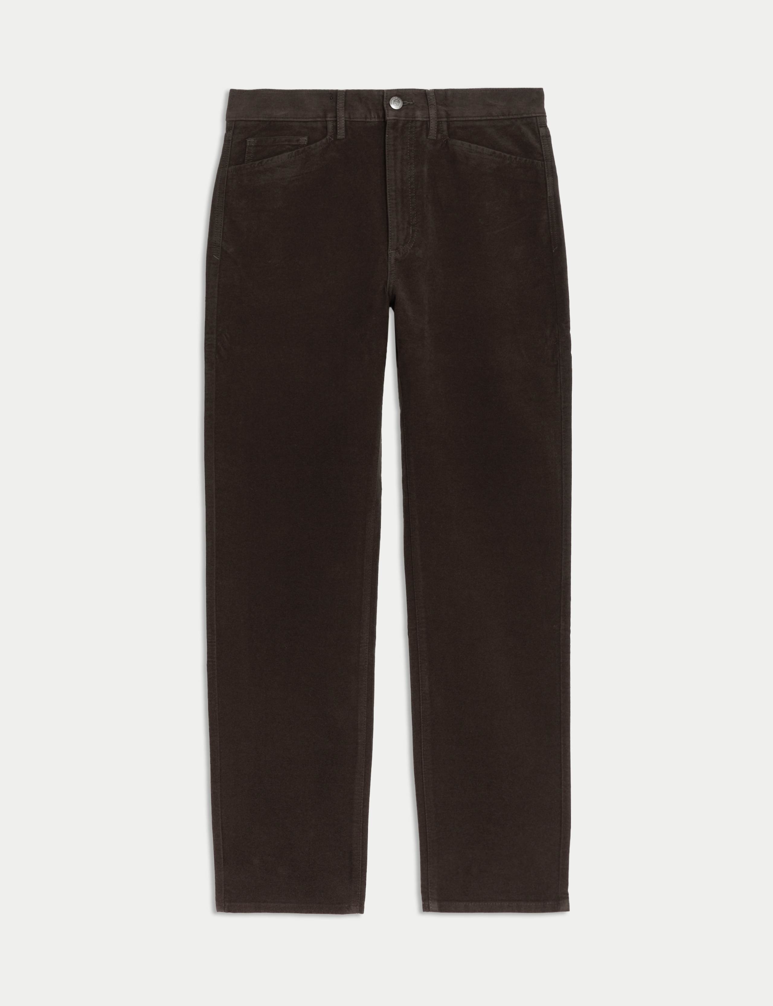 Straight Fit Italian Moleskin 5 Pocket Trousers 1 of 1