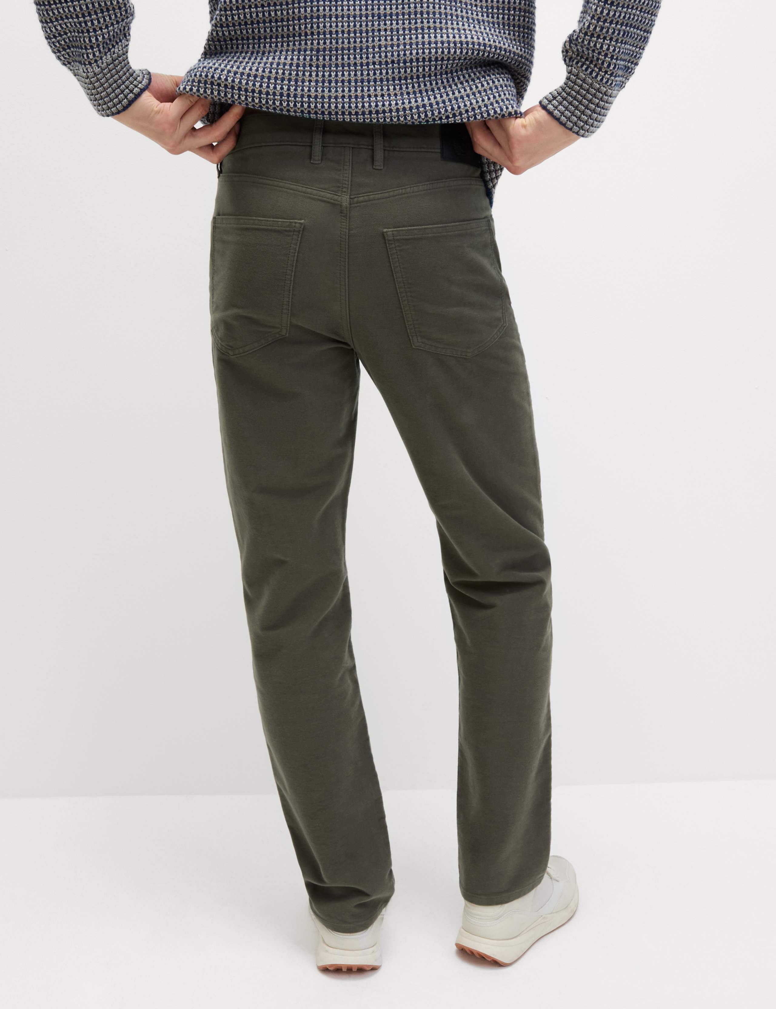 Straight Fit Italian Moleskin 5 Pocket Trousers 4 of 7