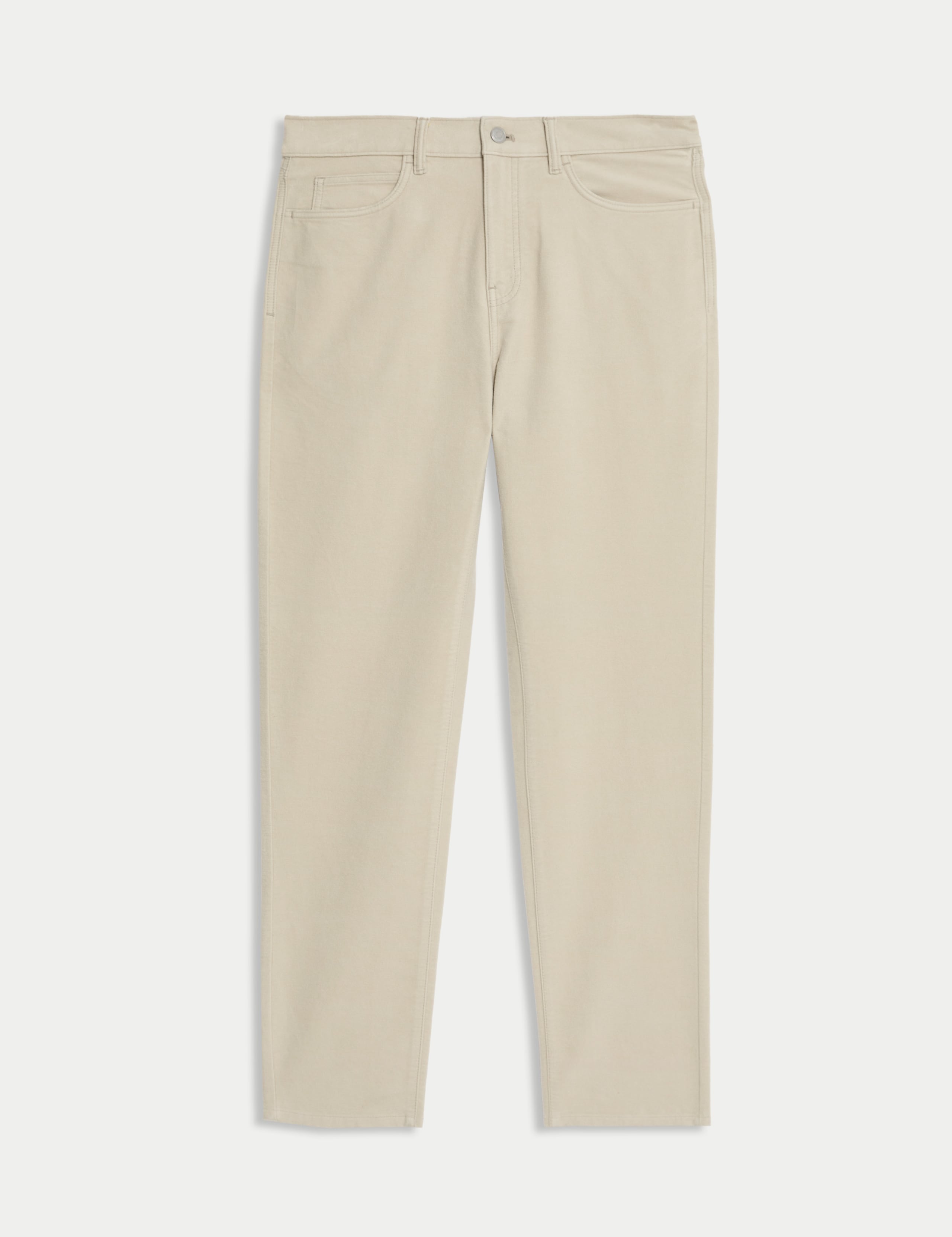 Straight Fit Italian Moleskin 5 Pocket Trousers 2 of 7