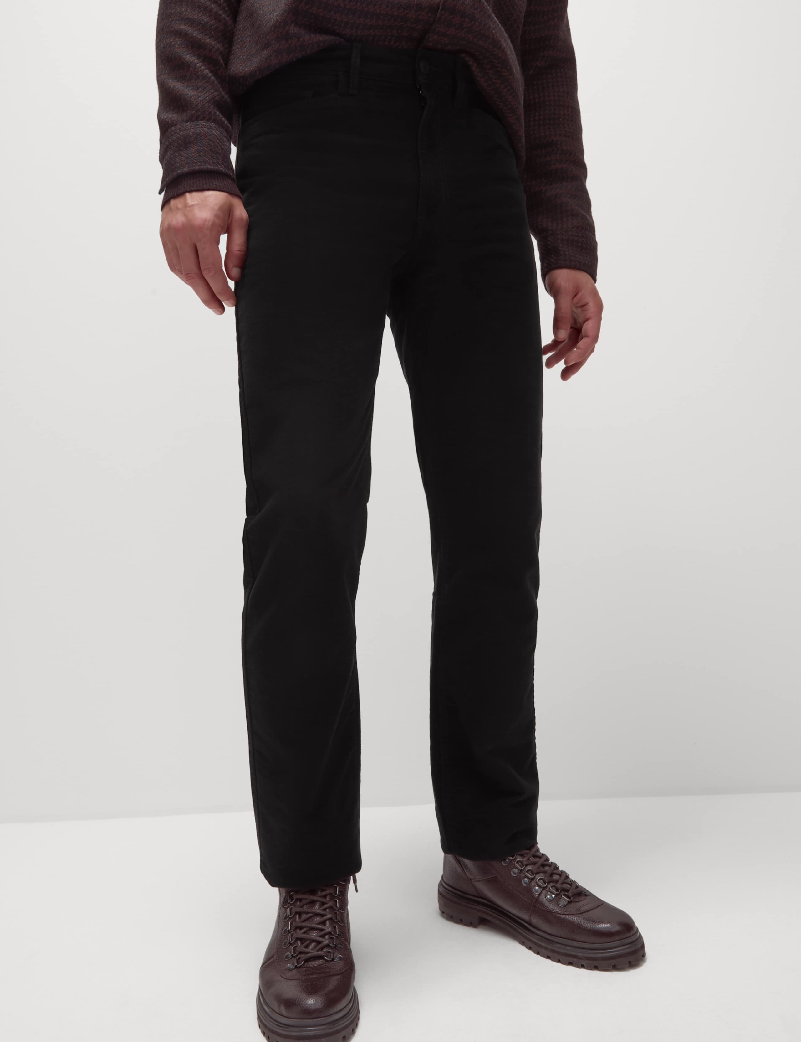 Straight Fit Italian Moleskin 5 Pocket Trousers 2 of 2