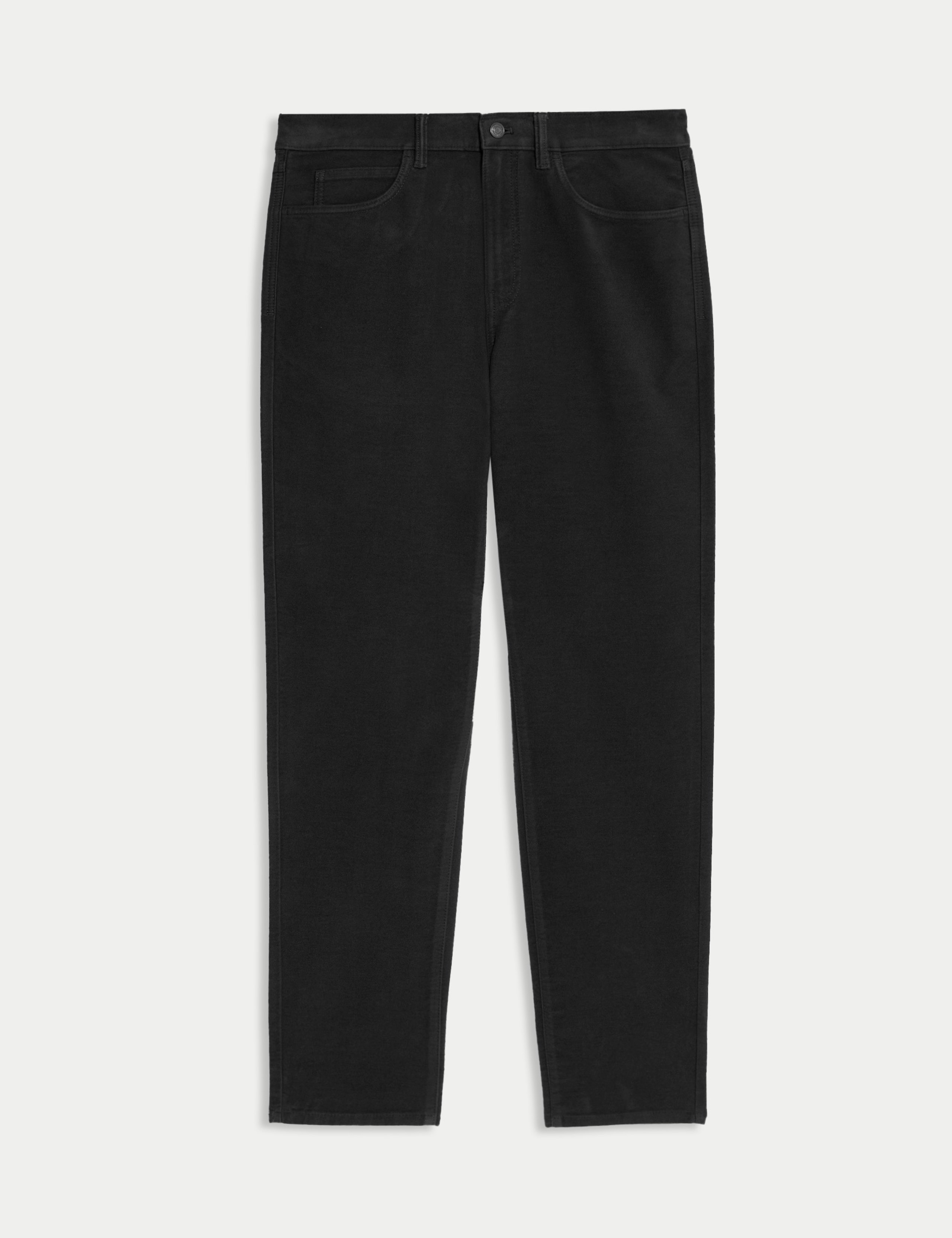 Straight Fit Italian Moleskin 5 Pocket Trousers 1 of 2