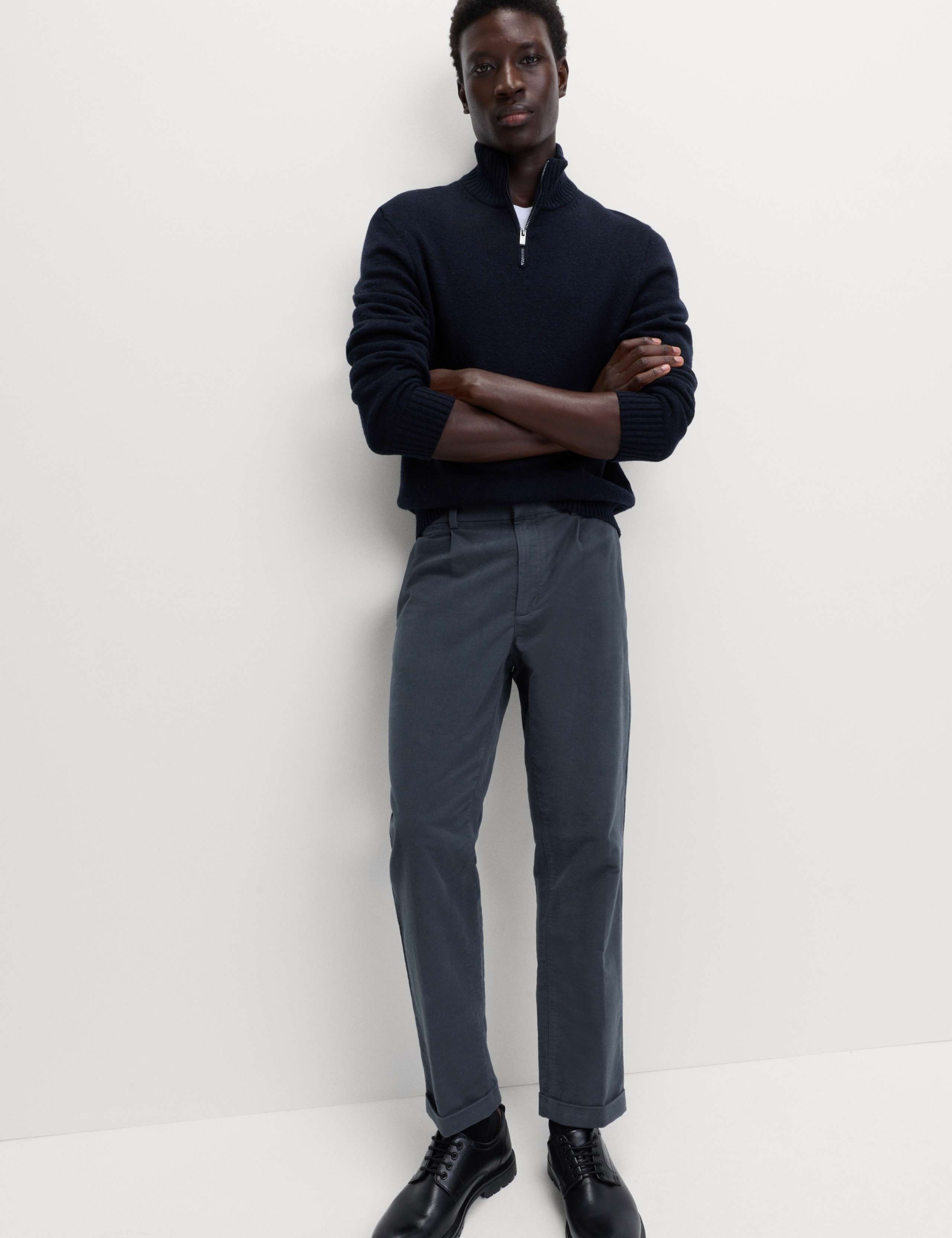 Regular Fit Italian Moleskin Trousers 3 of 6