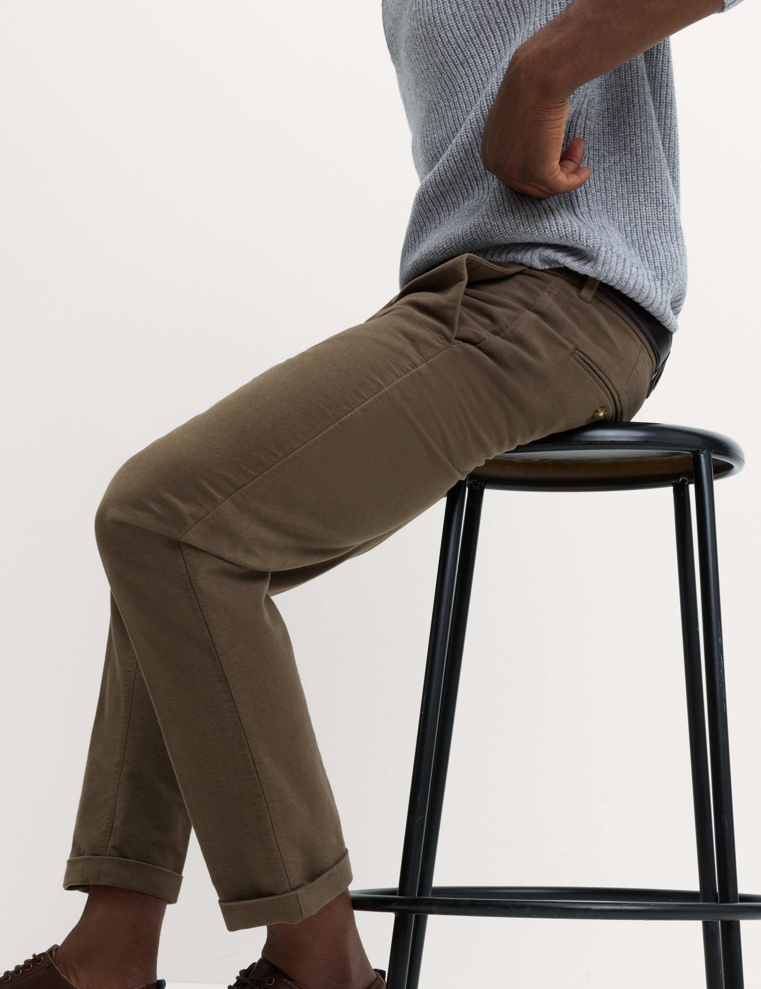 Regular Fit Italian Moleskin Trousers 4 of 6
