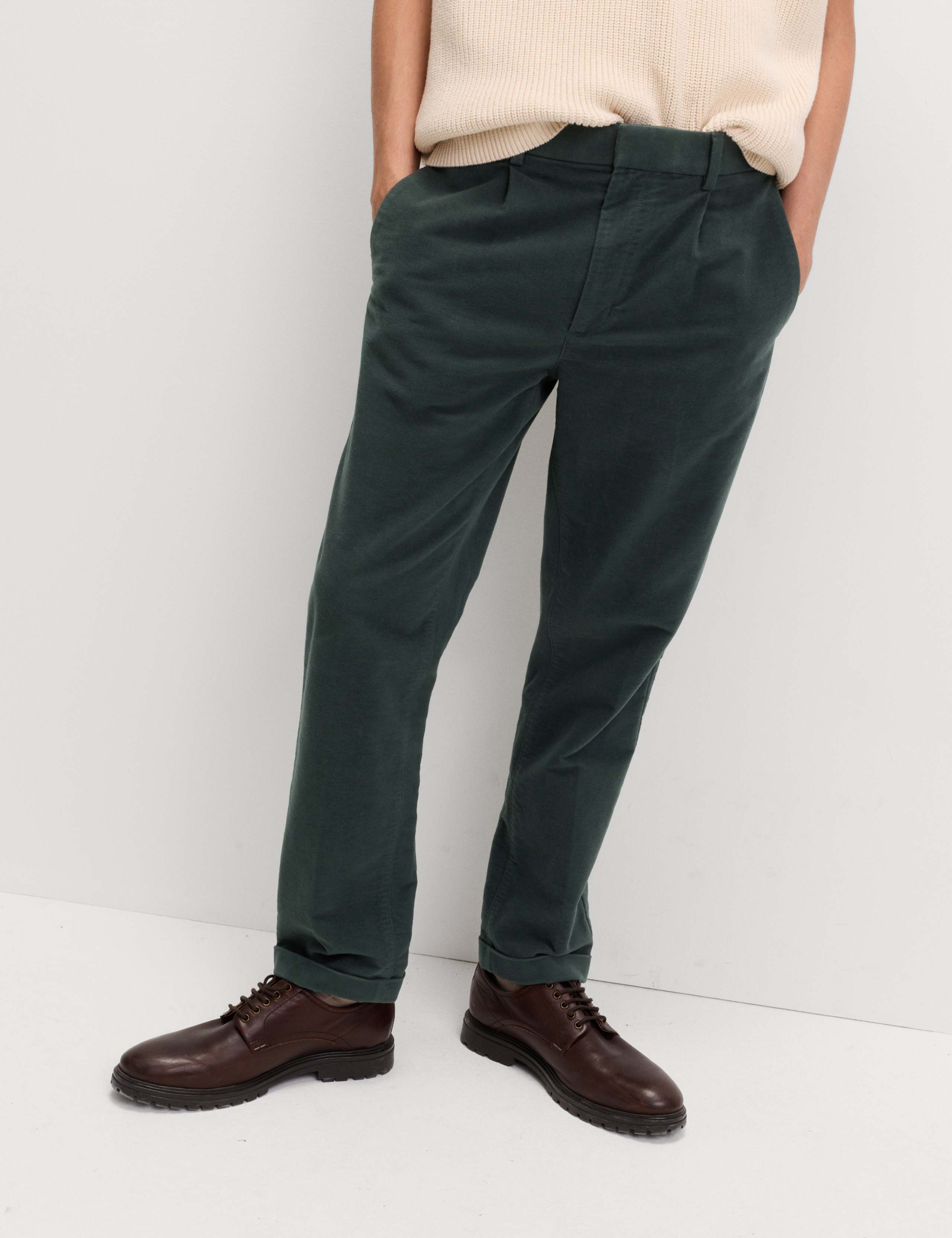 Regular Fit Italian Moleskin Trousers 3 of 5