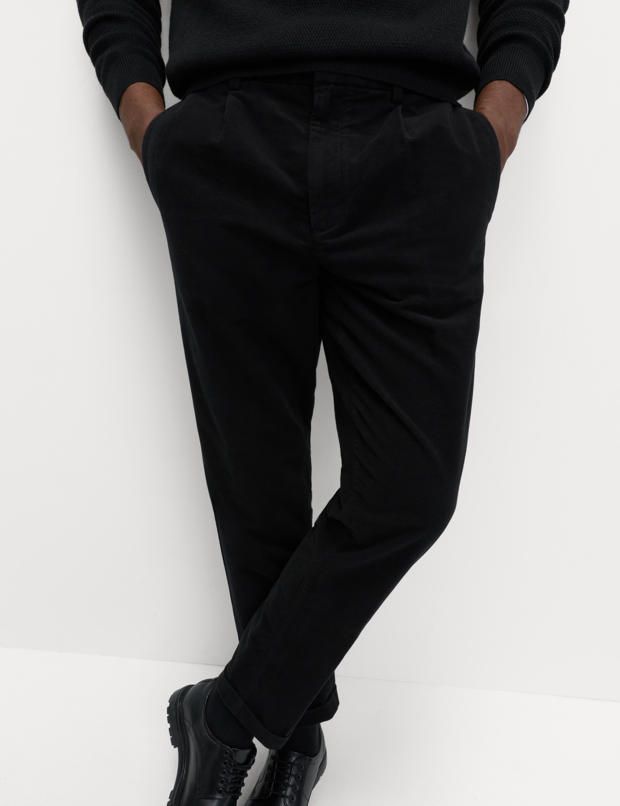 Regular Fit Italian Moleskin Trousers 4 of 5