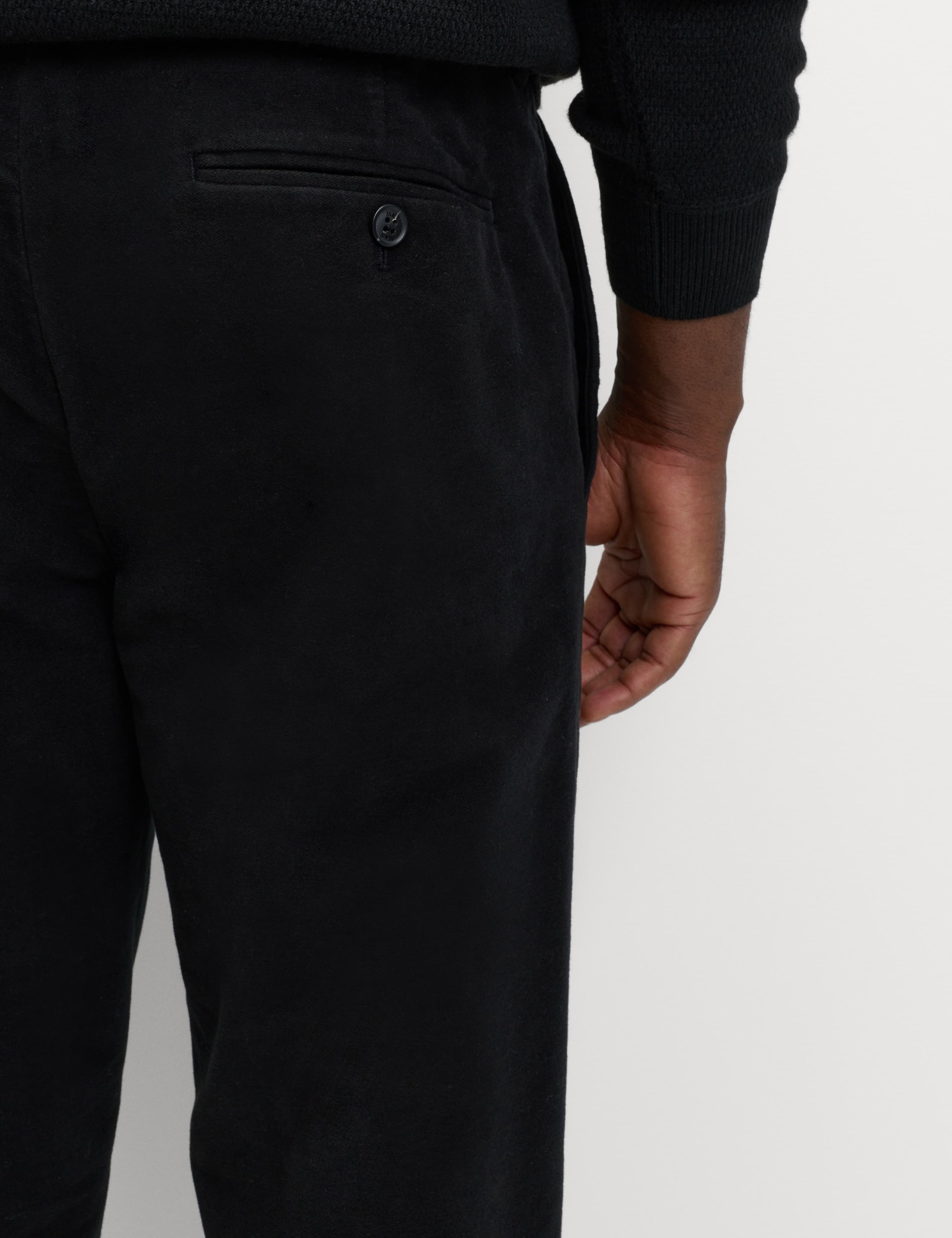 Straight Fit Italian Moleskin Chino Trousers 5 of 5