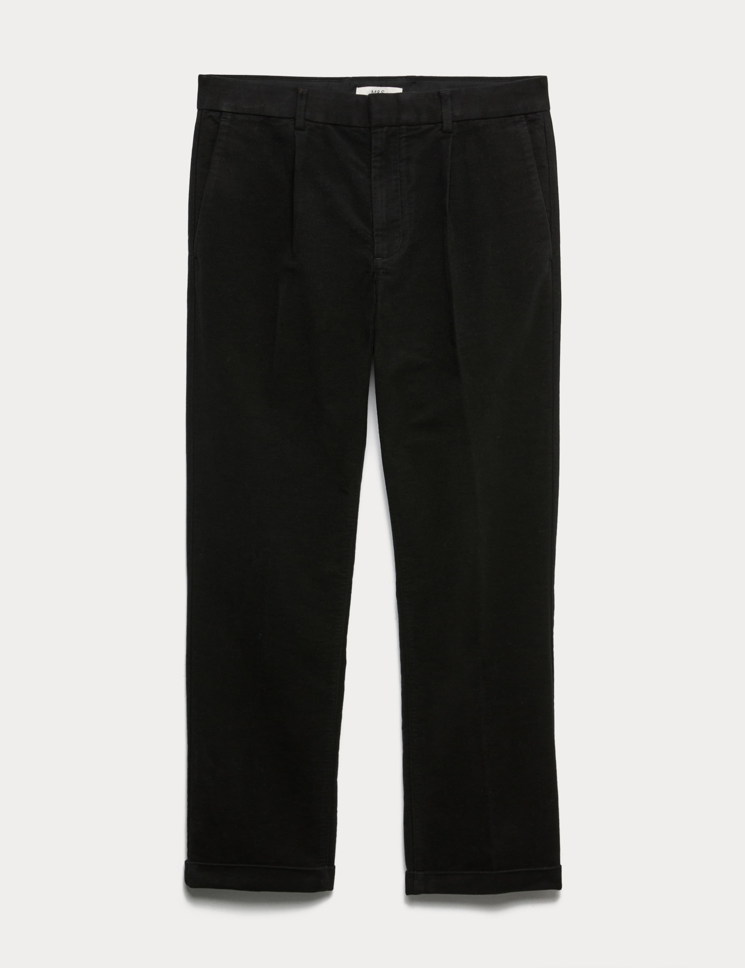 Straight Fit Italian Moleskin Chino Trousers 2 of 5