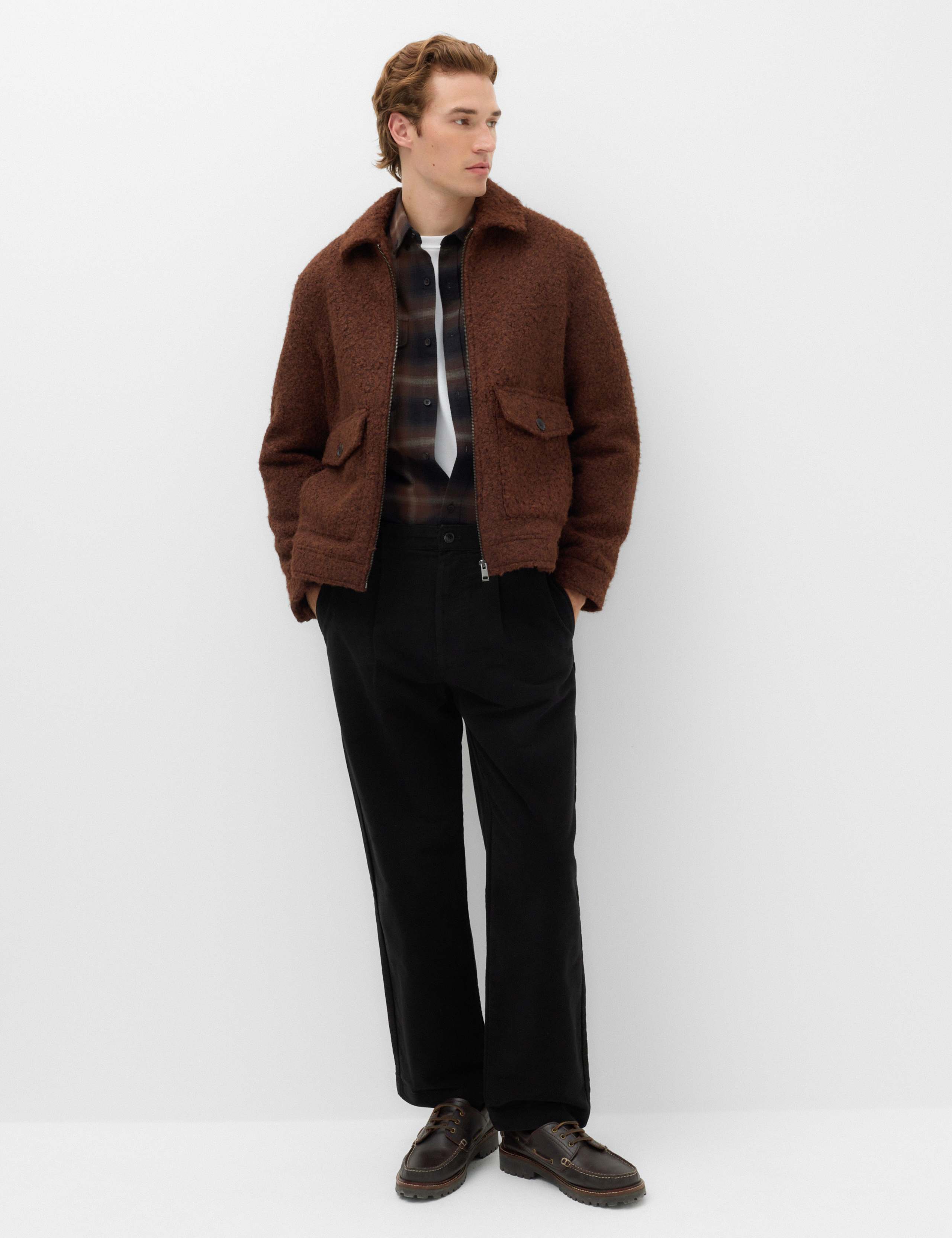 Relaxed Fit Cotton Rich Moleskin Pleat Trousers 6 of 6