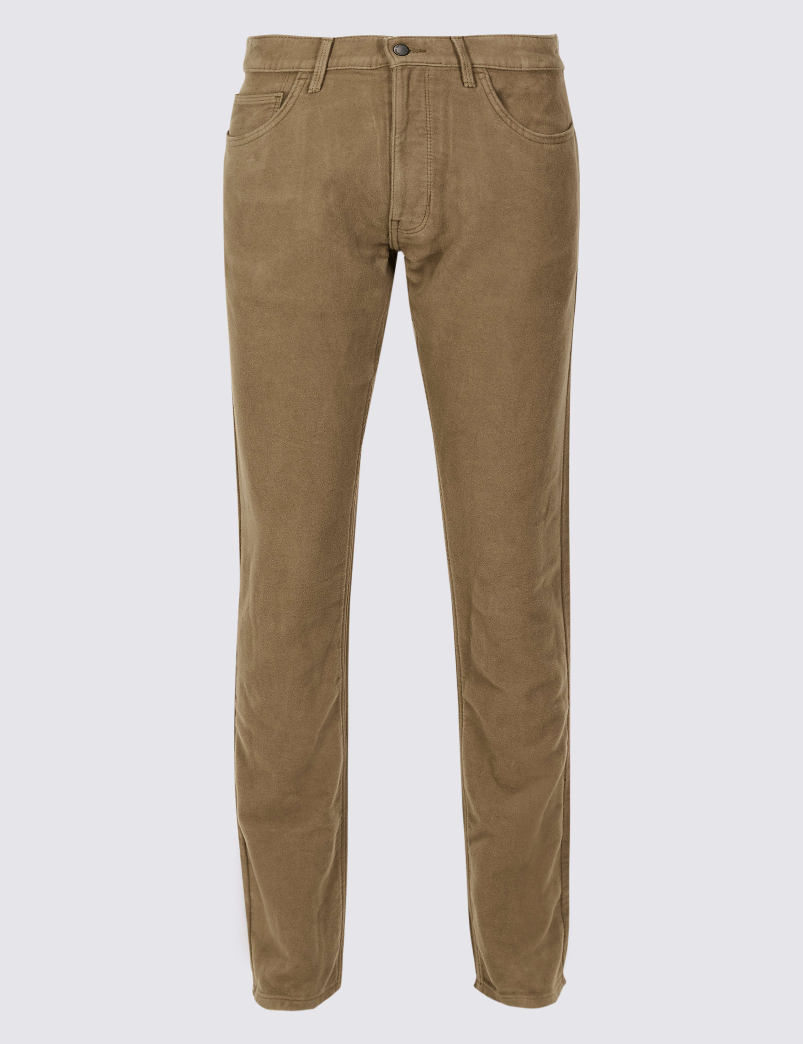 Italian Moleskin Slim Fit 5 Pocket Trousers 2 of 4