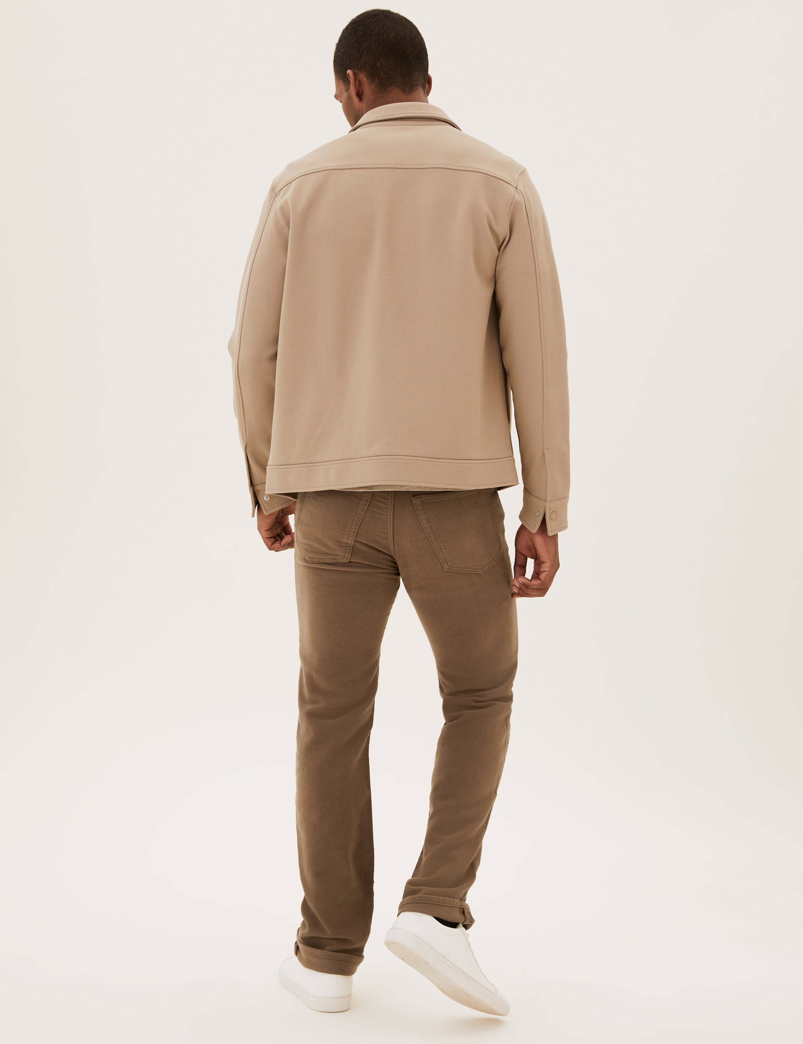 Pure Cotton Regular Fit Italian Moleskin Trousers 5 of 6