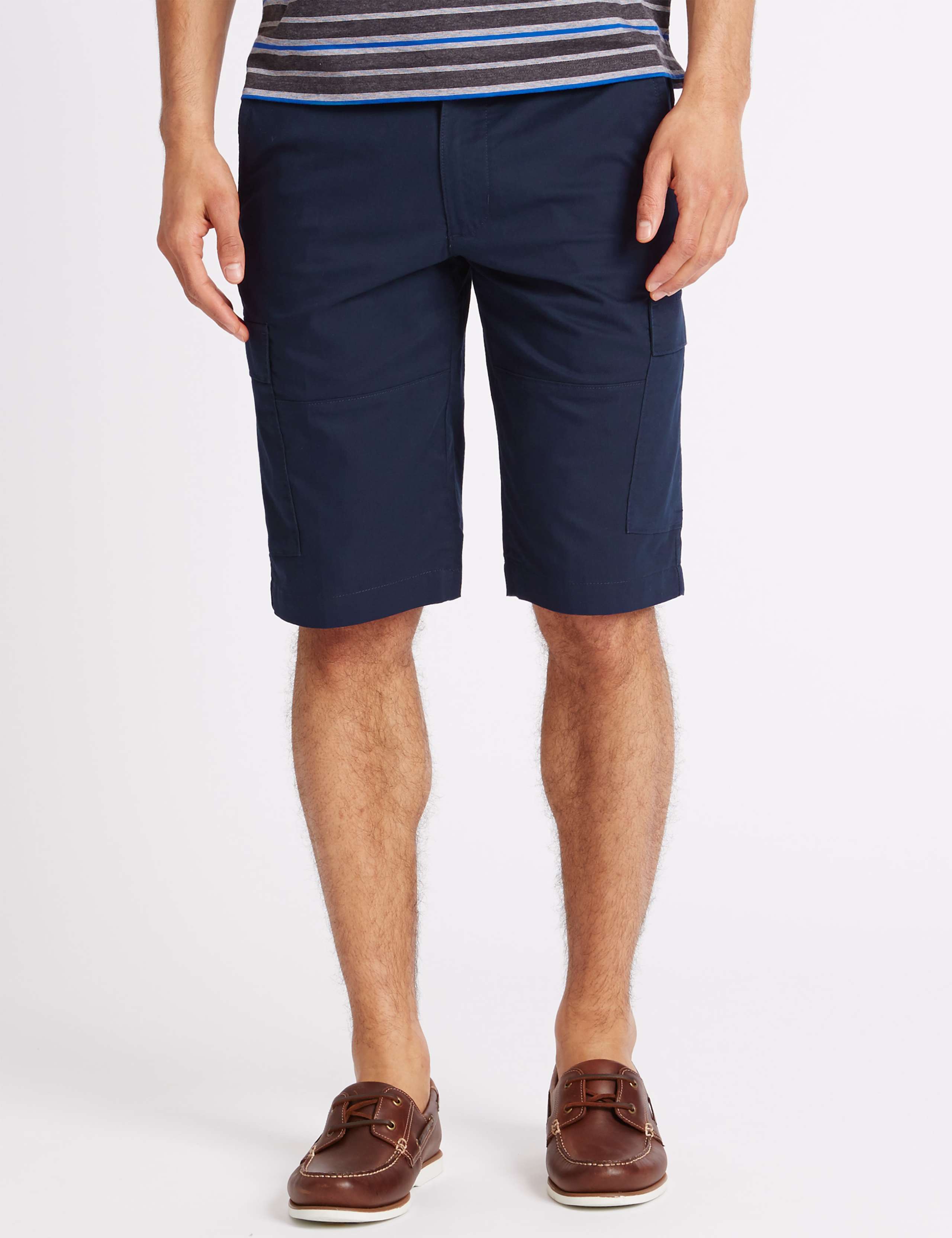 Cotton Rich Cargo Shorts with Stretch 1 of 4