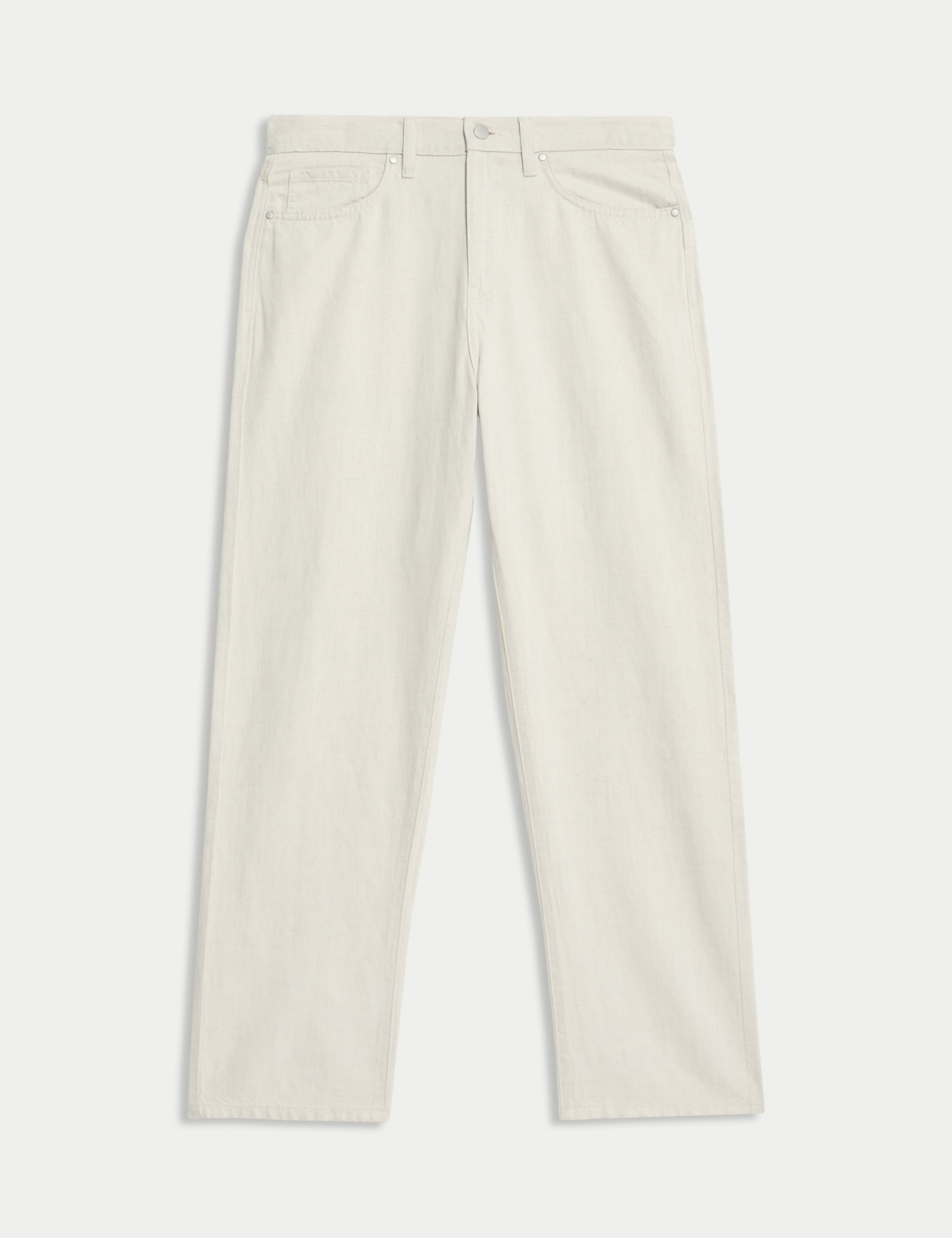 Loose Fit Lightweight Linen Blend Jeans 2 of 6