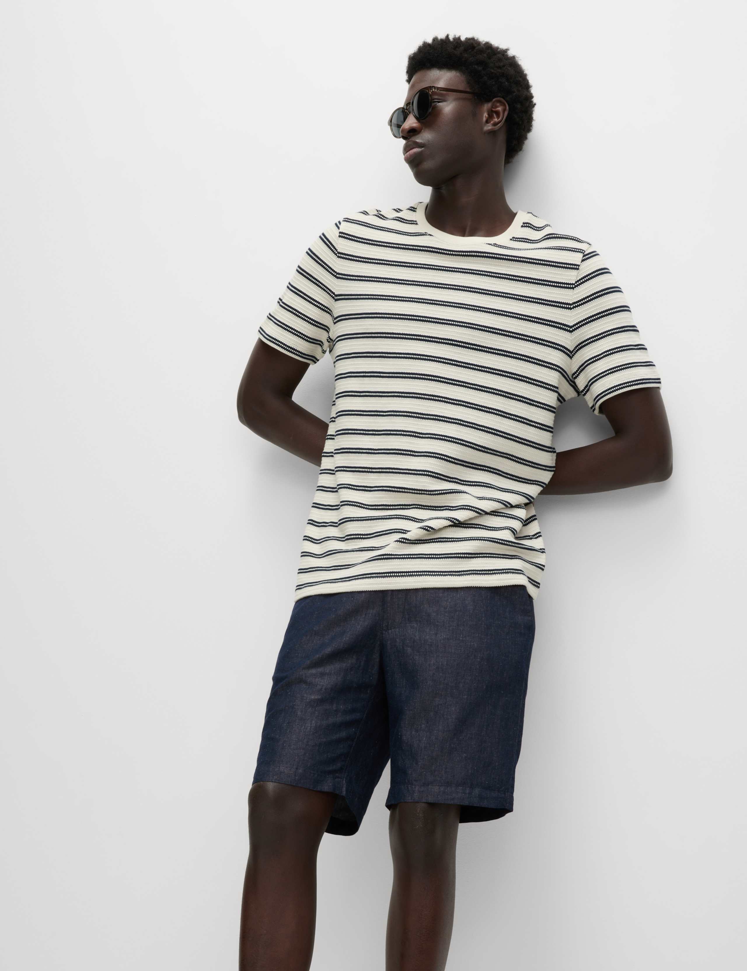 Regular Fit Cotton Linen Blend Chino Shorts 4 of 5