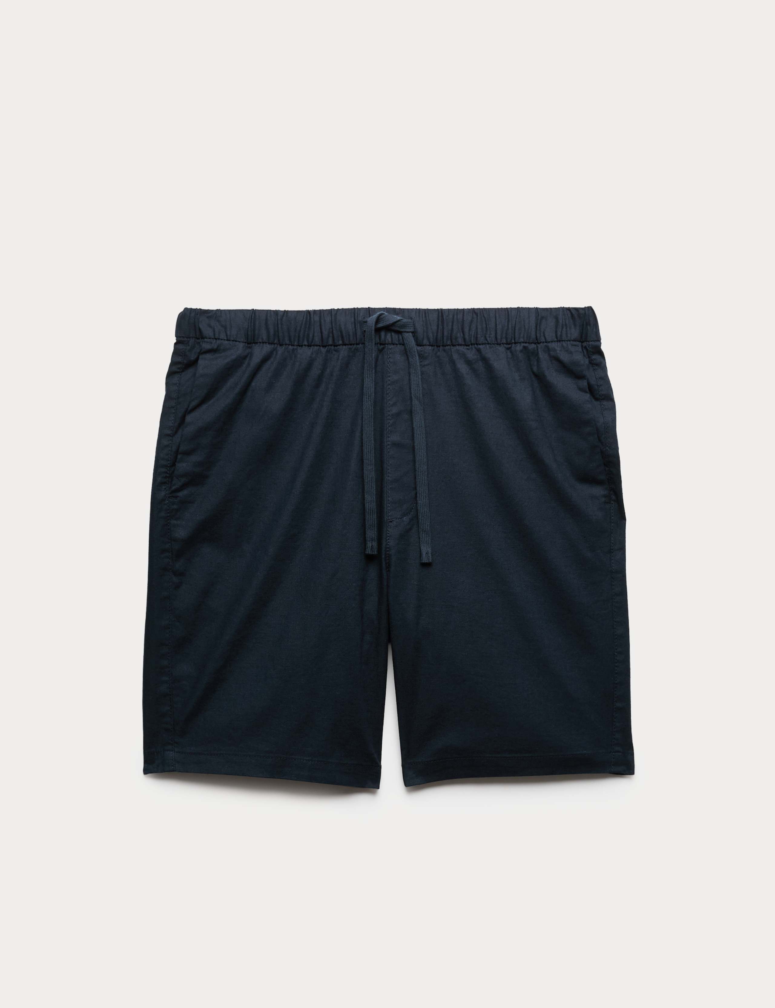 Cotton Linen Blend Stretch Shorts 2 of 6