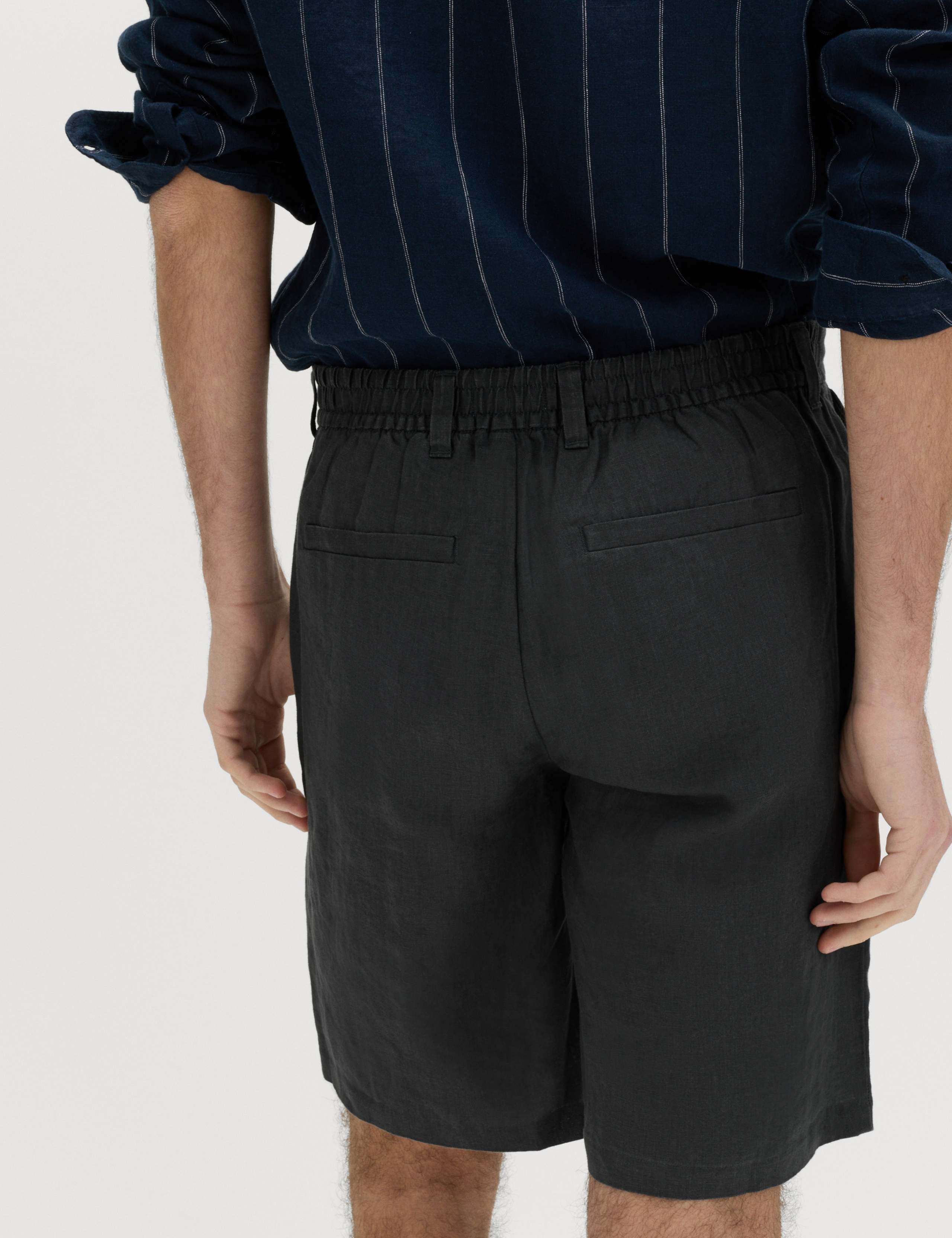 Loose Fit Pure Linen Chino Shorts 5 of 5