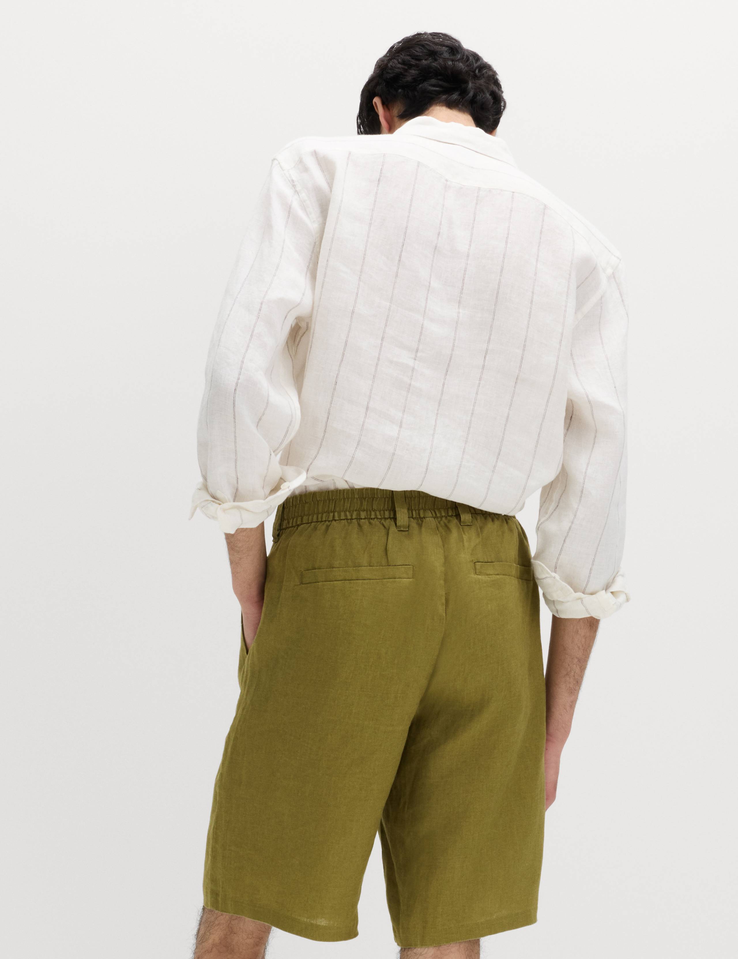 Loose Fit Pure Linen Chino Shorts 5 of 5