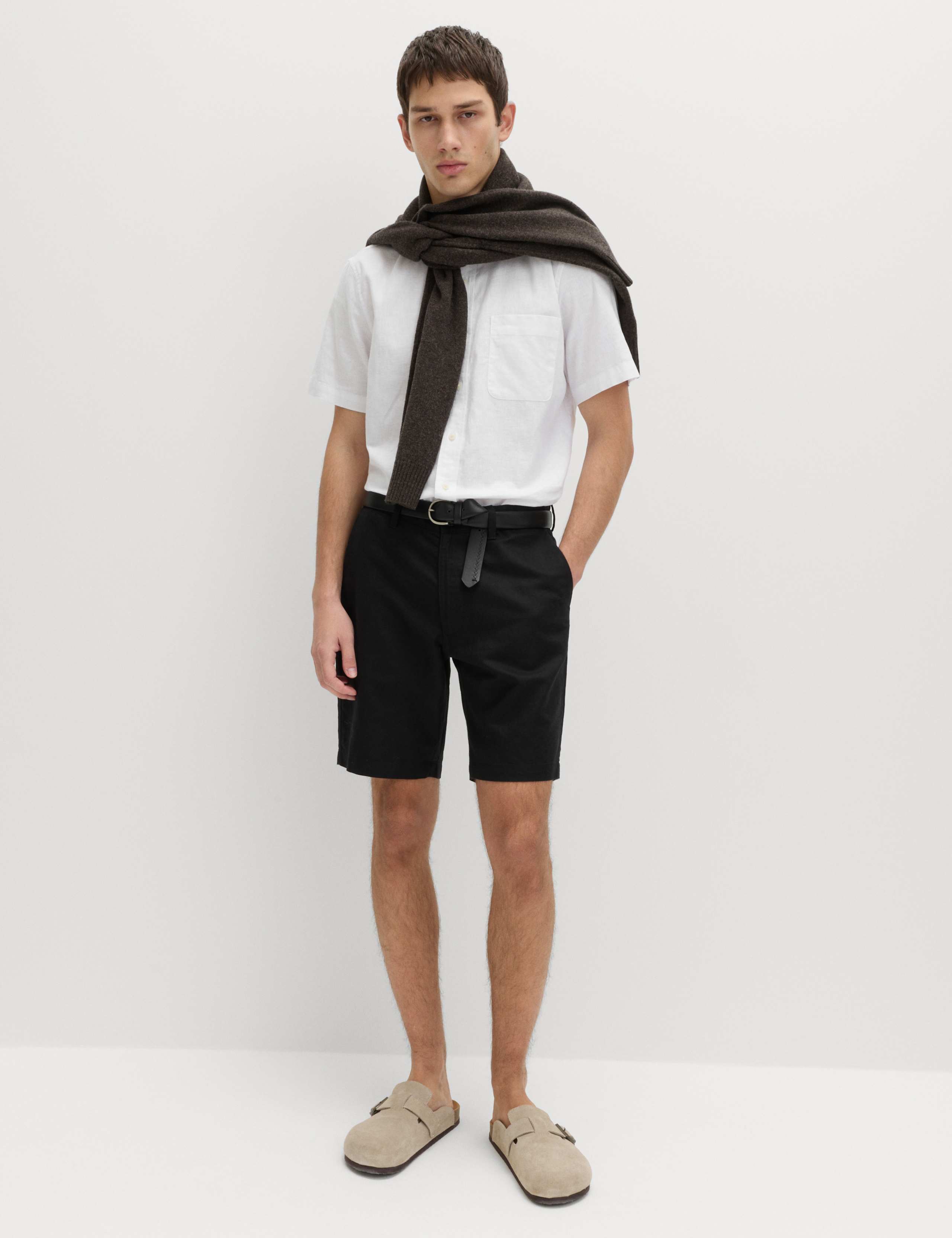 Linen Blend Chino Shorts 1 of 5