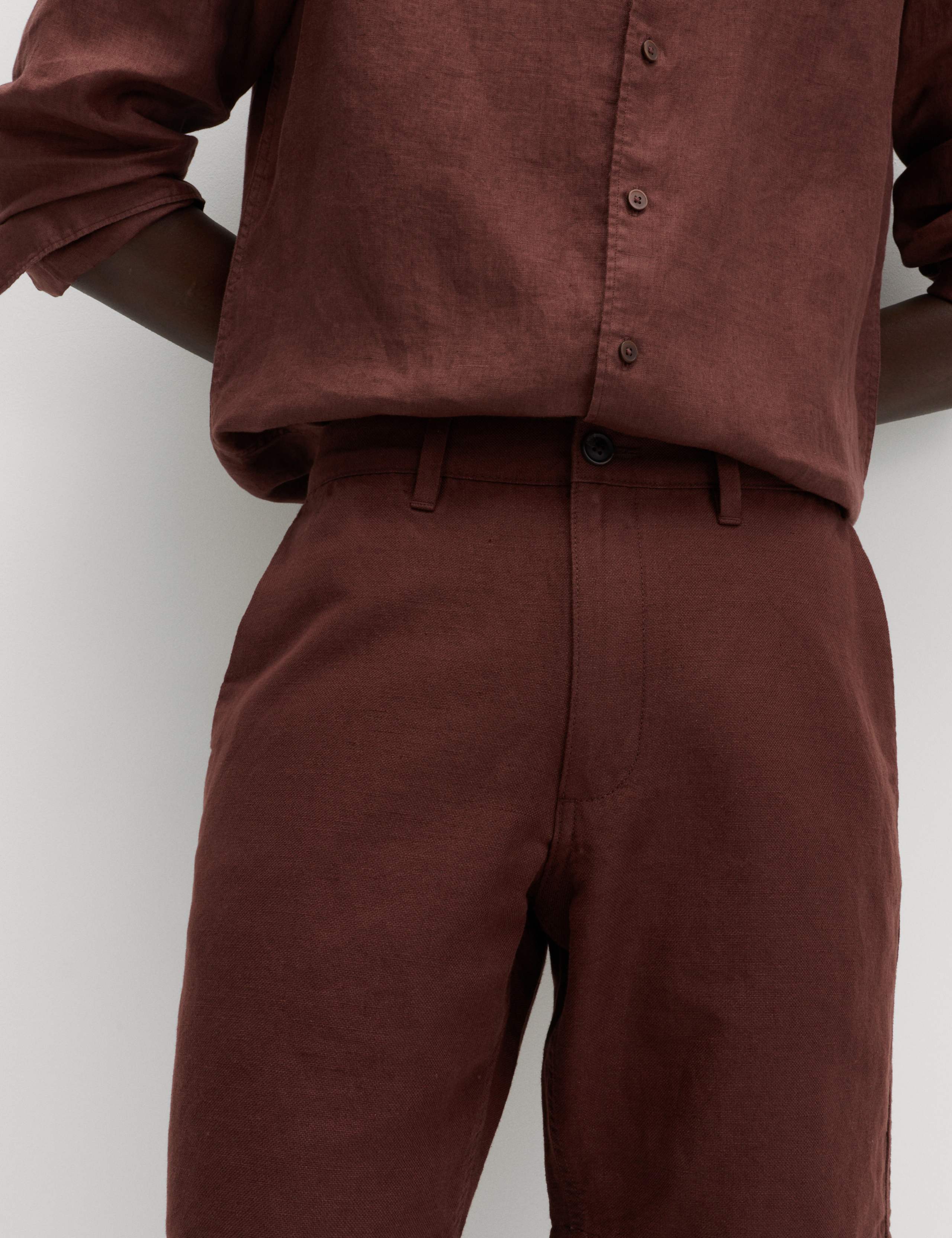 Linen Blend Chino Shorts 3 of 5