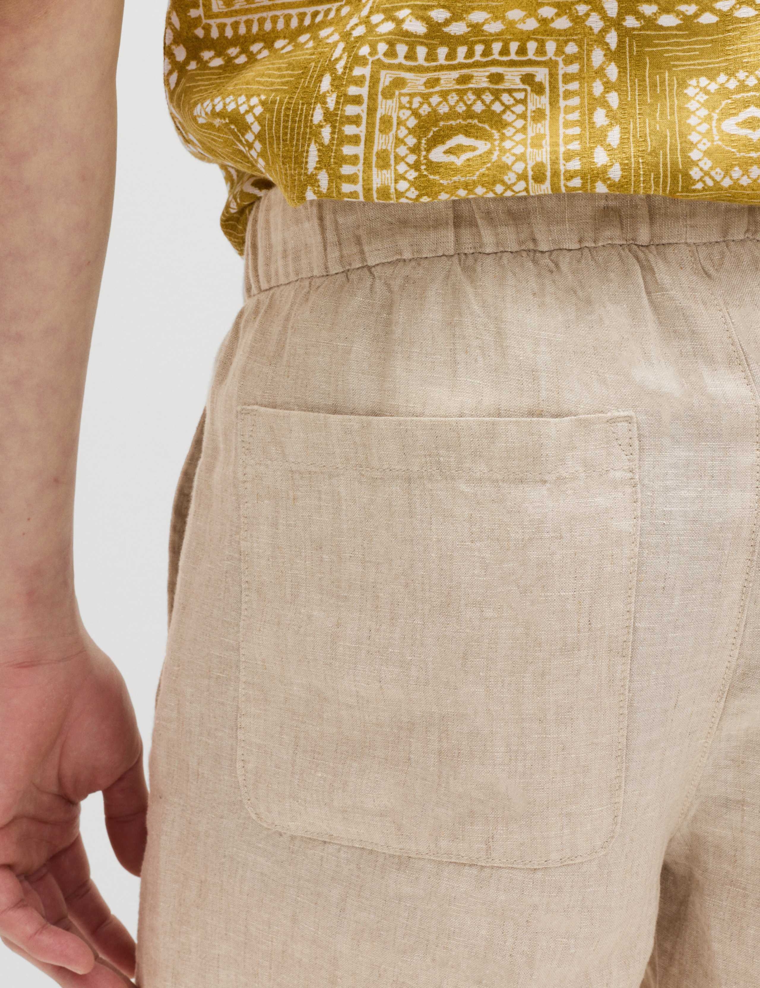 Pure Linen Elasticated Waist Shorts 4 of 7