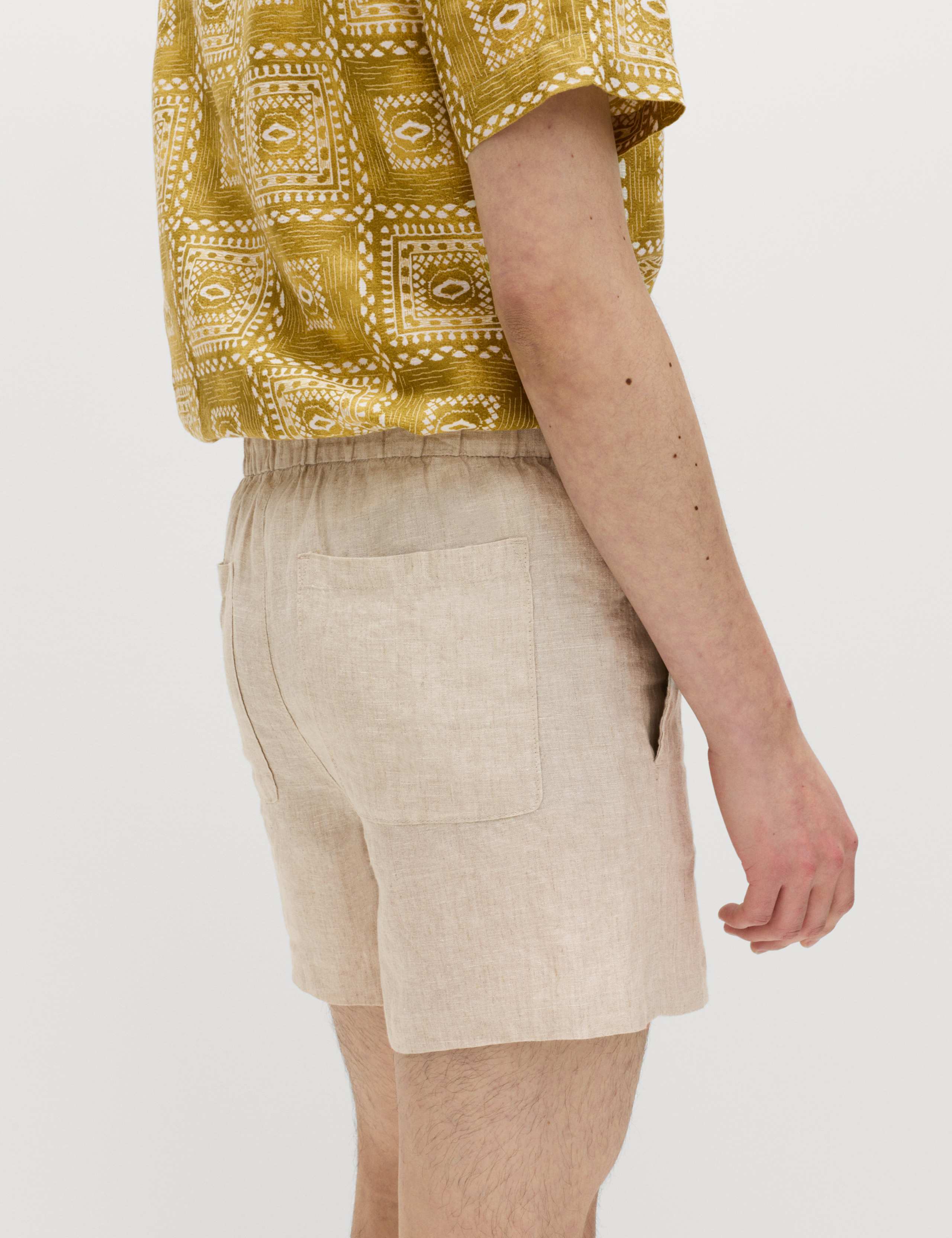 Pure Linen Elasticated Waist Shorts 5 of 7