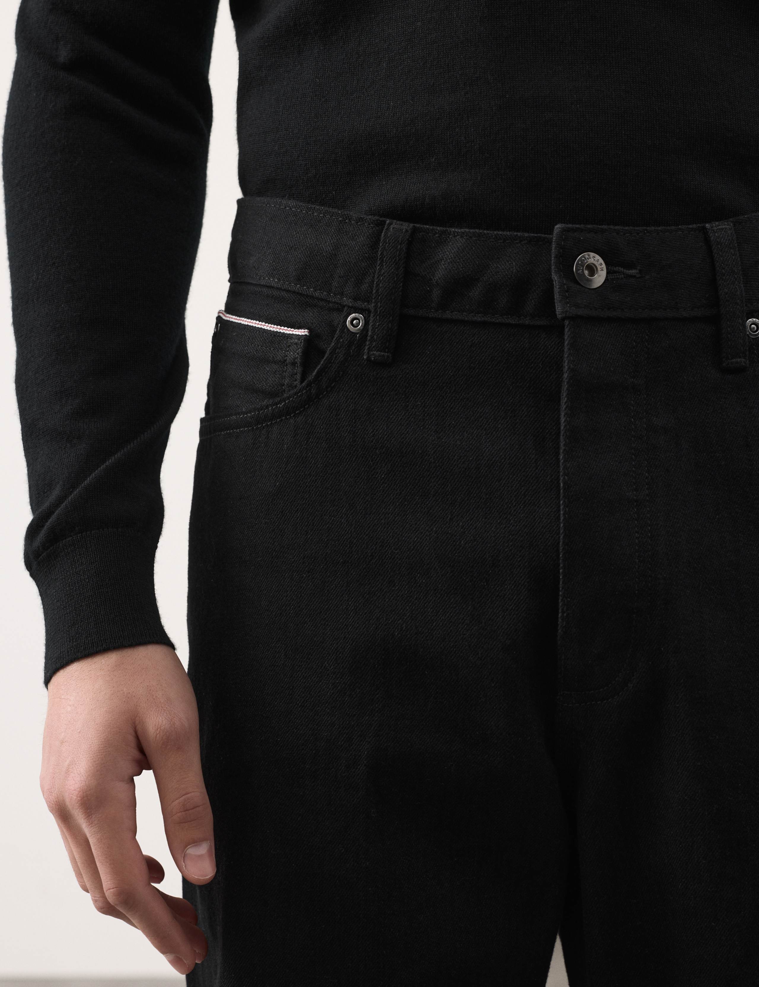 Loose Fit Pure Cotton Japanese Selvedge Jeans 3 of 7