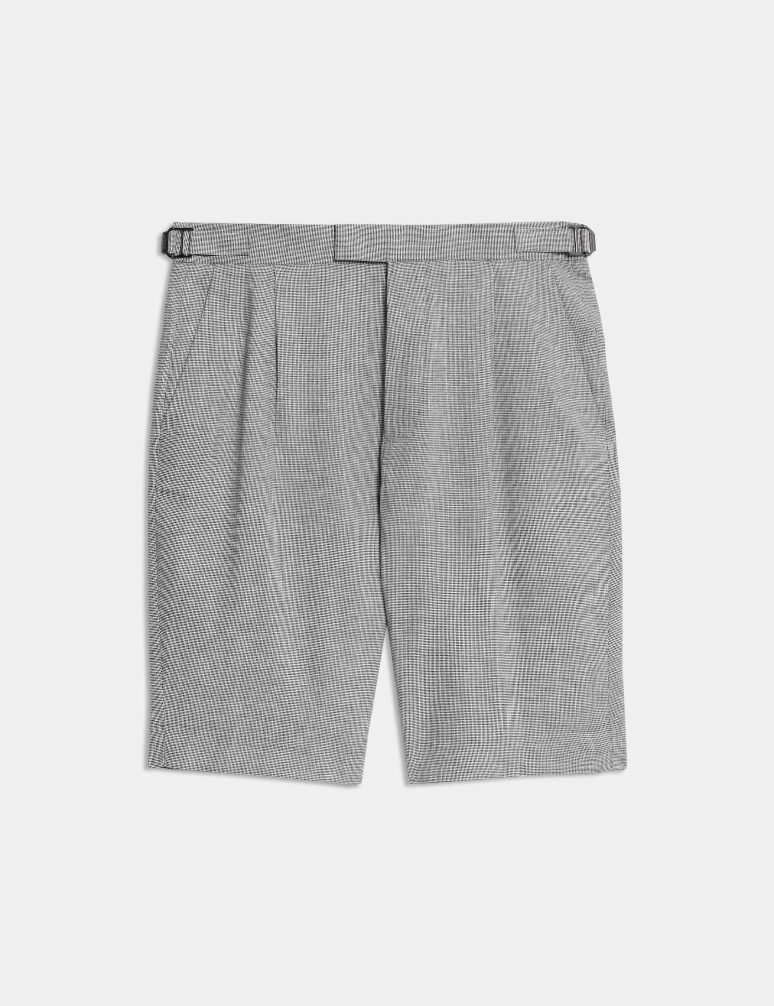 Cotton Blend Textured Stretch Shorts 2 of 5