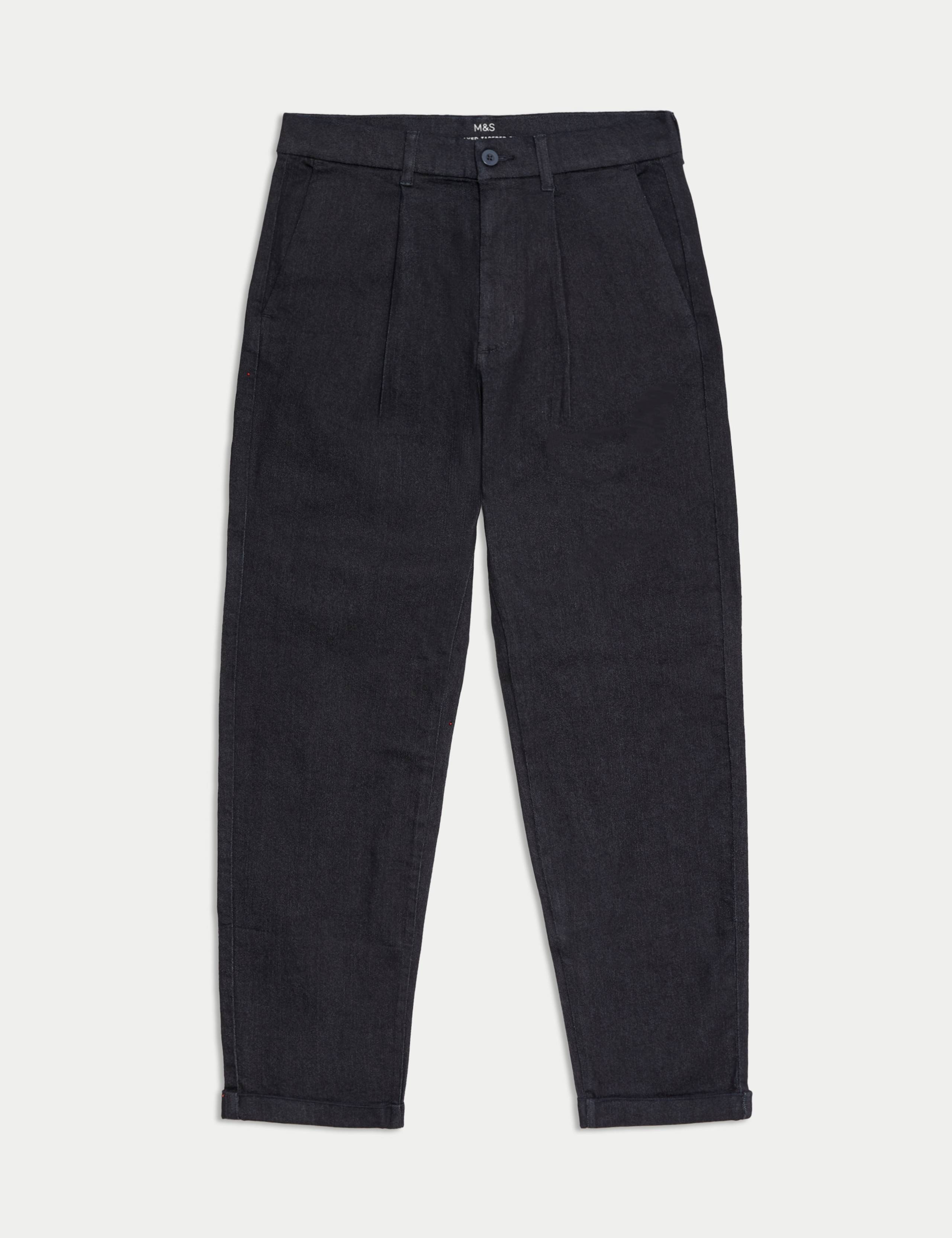 Relaxed Tapered Fit Single Pleat Jeans 2 of 5