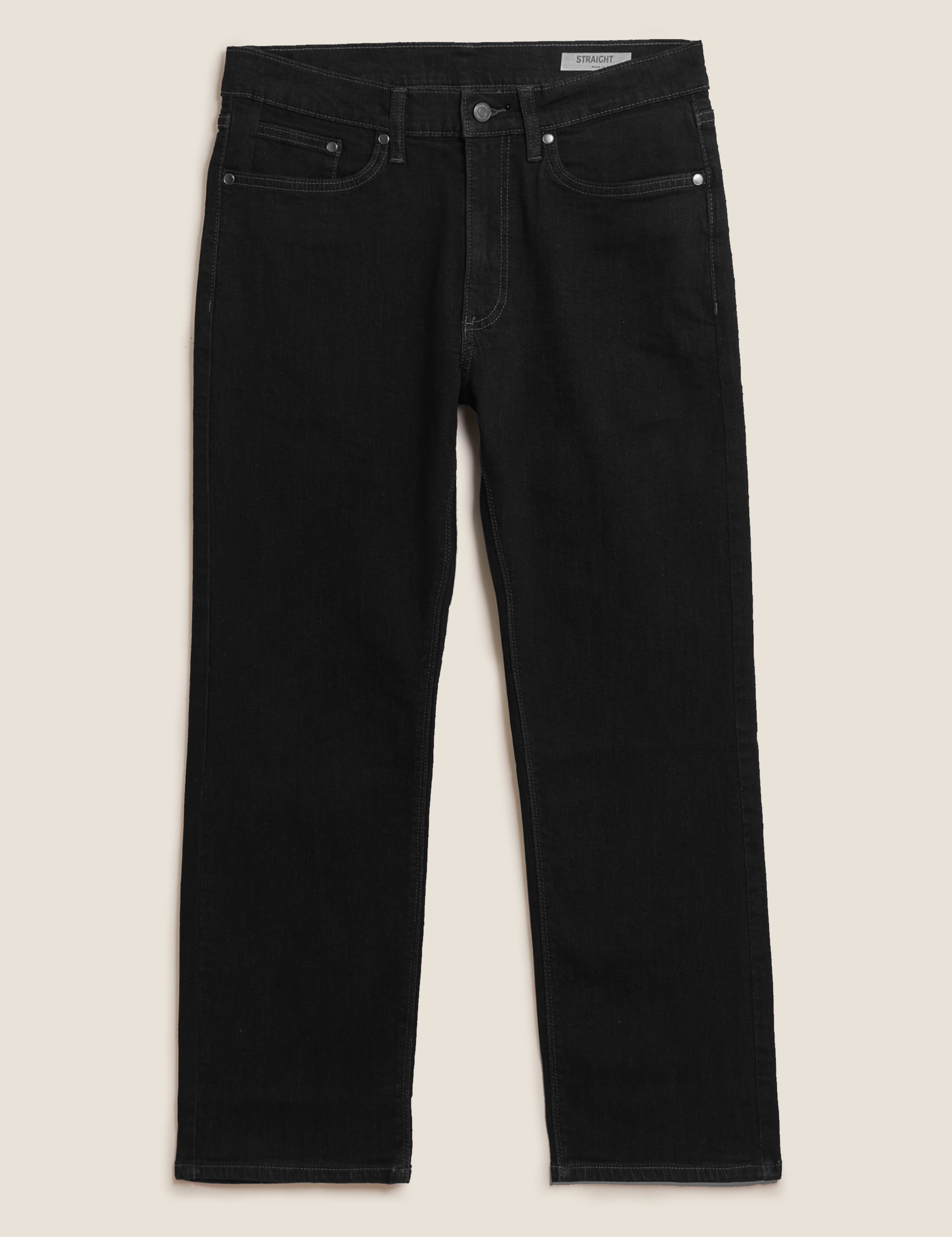 Shorter Length Straight Fit Stretch Jeans 1 of 1