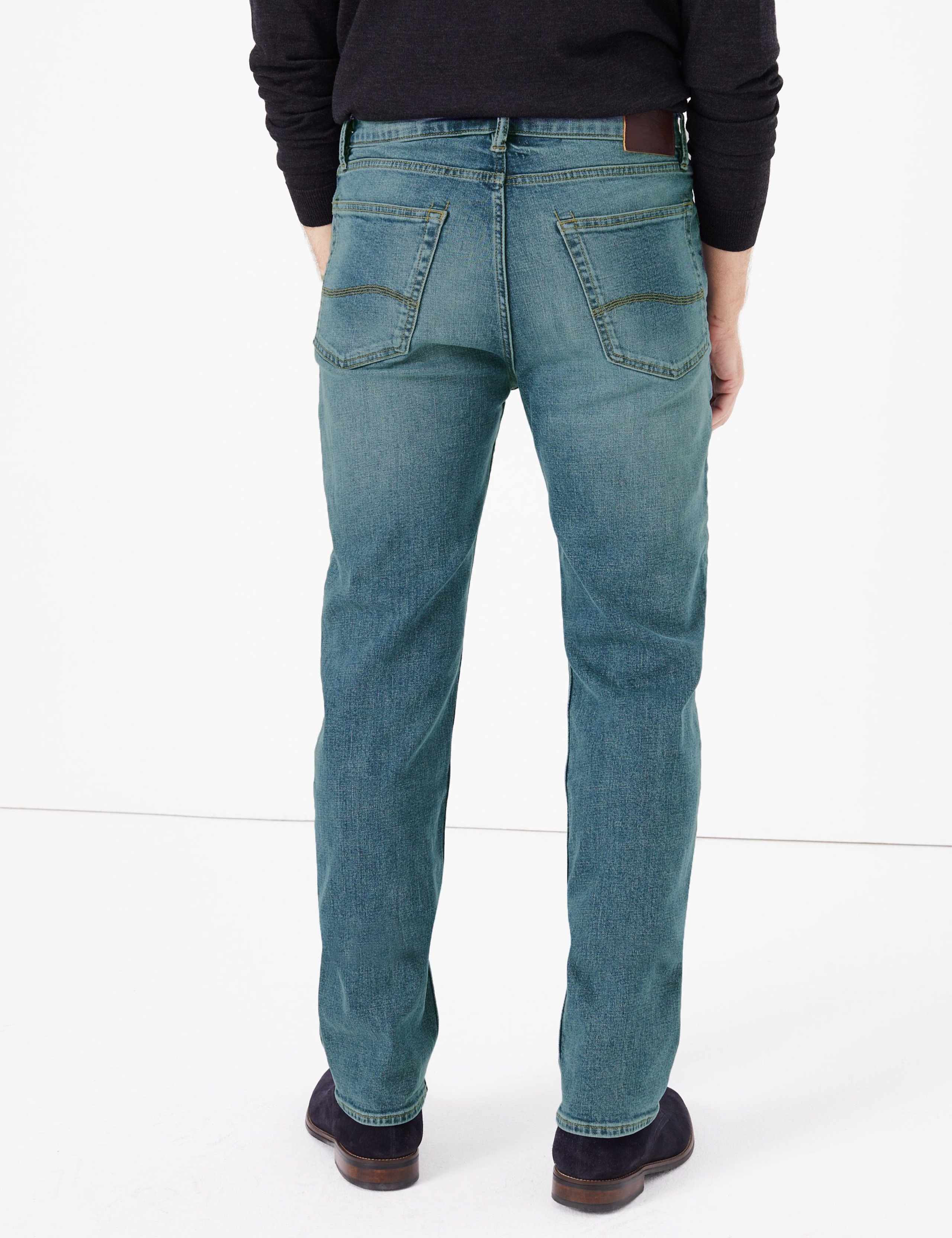 Straight Fit Vintage Wash Stretch Jeans 4 of 7