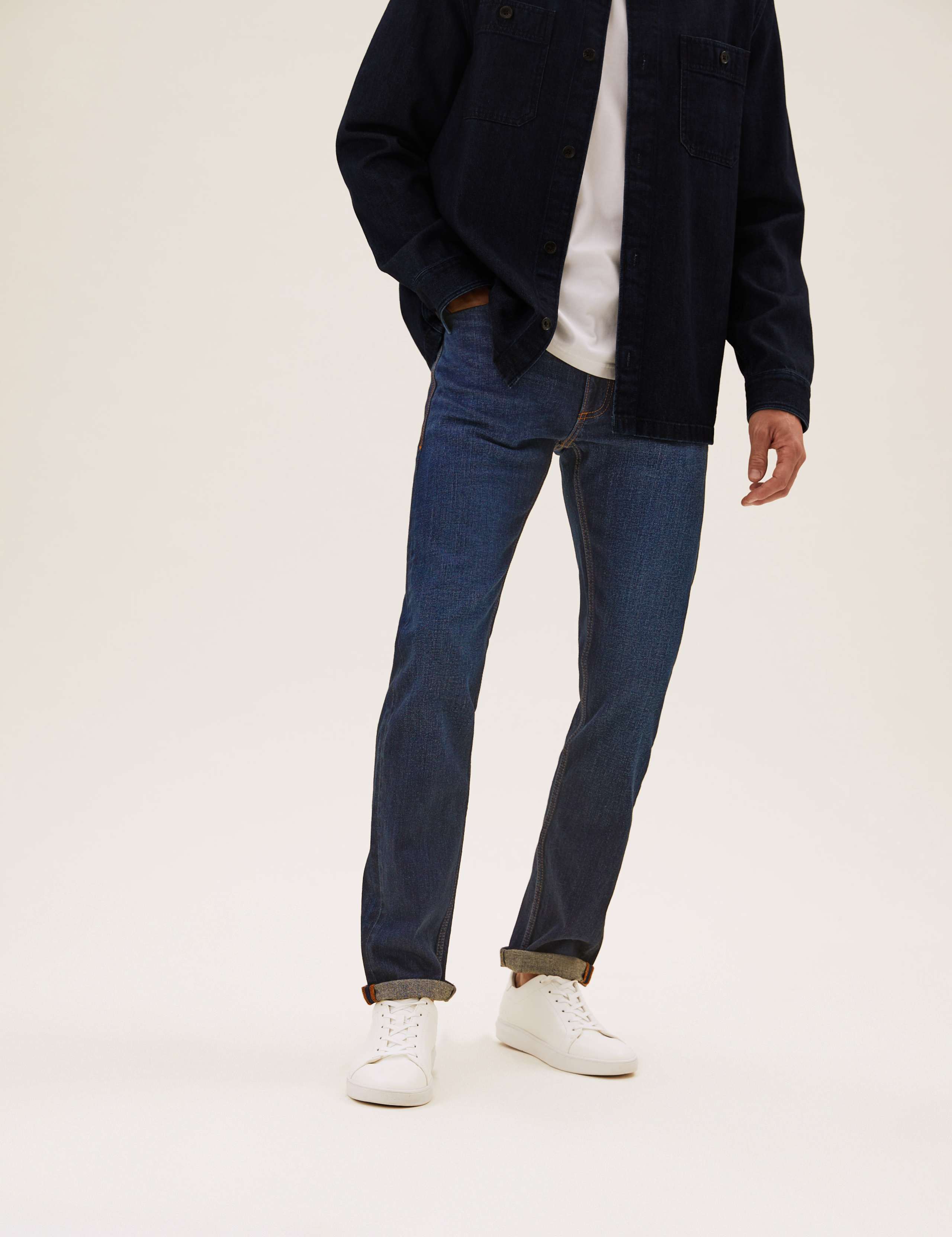 Slim Fit Vintage Wash Stretch Jeans 4 of 4