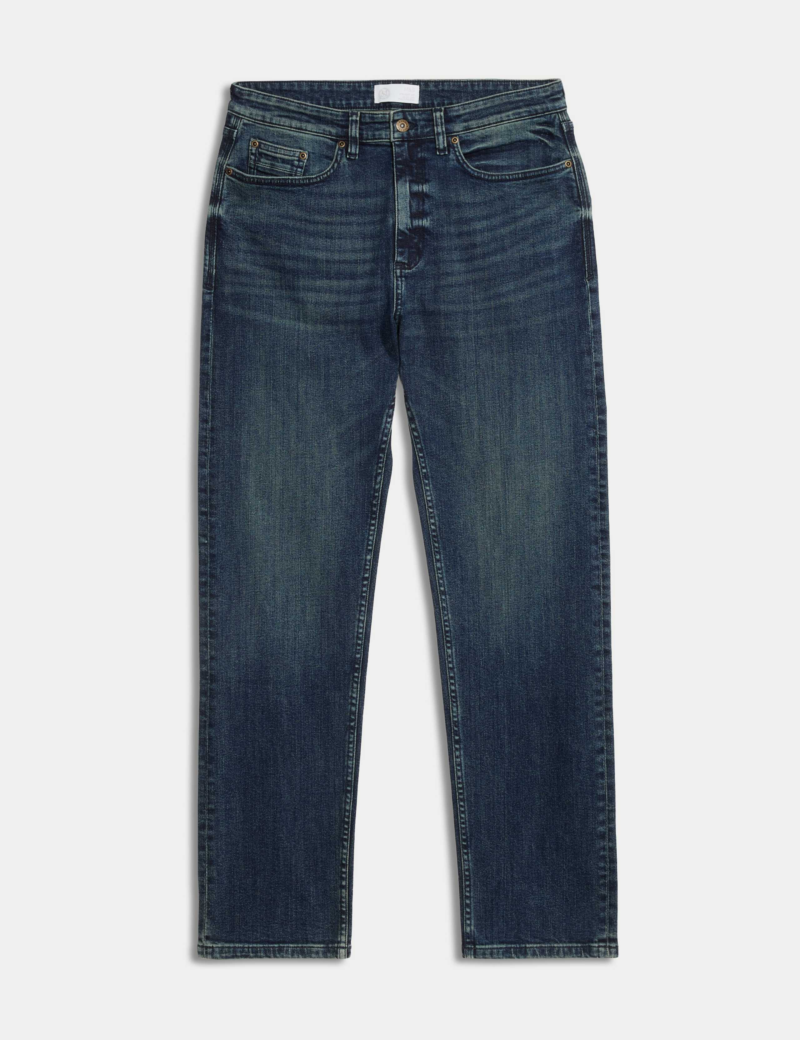 Straight Fit Vintage Wash Stretch Jeans 2 of 5